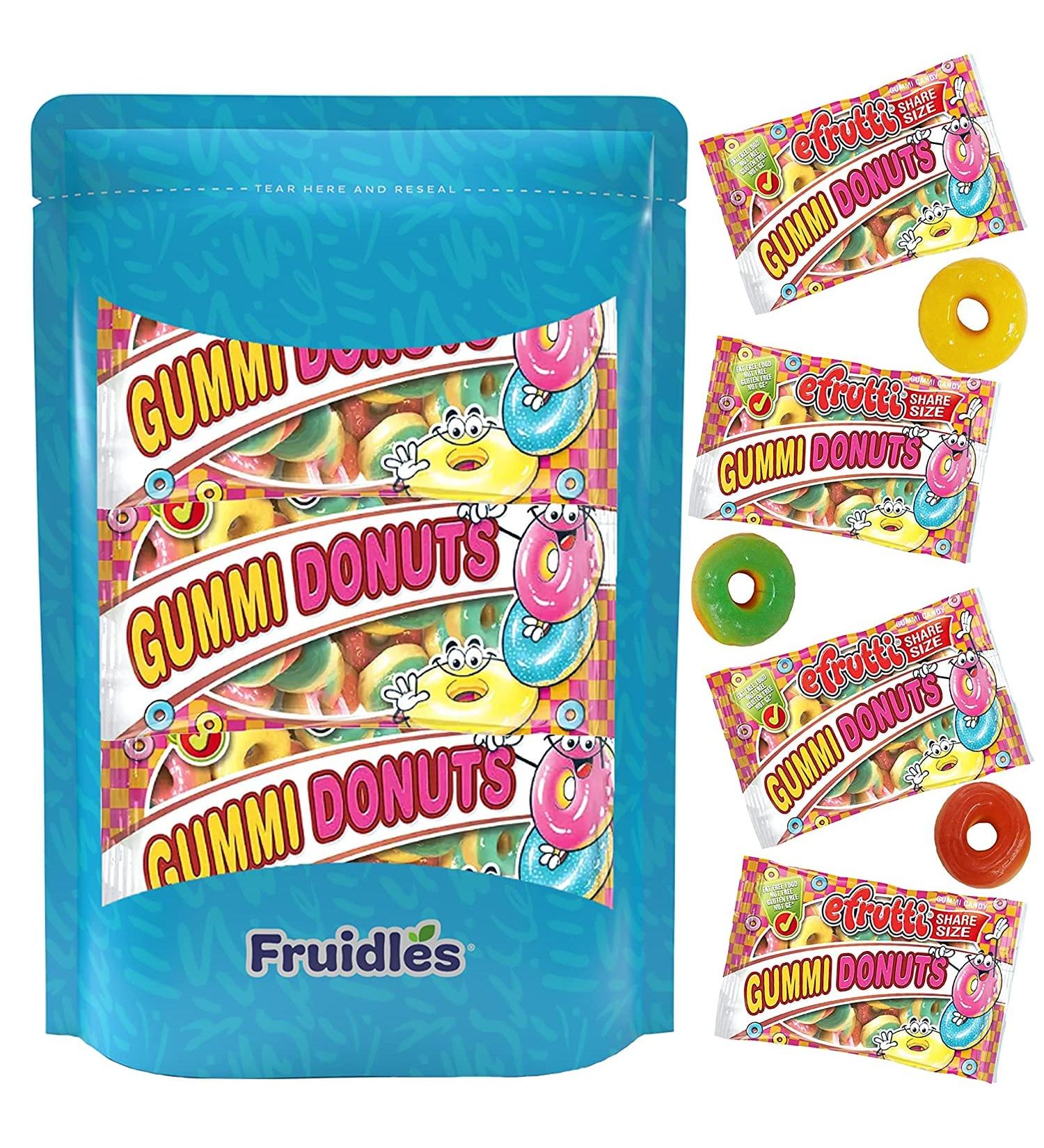 Gummies Donuts Pack Soft Chewy Gummy Candy 8-Pack Donuts Gummies 1 Count (Pack of 8)