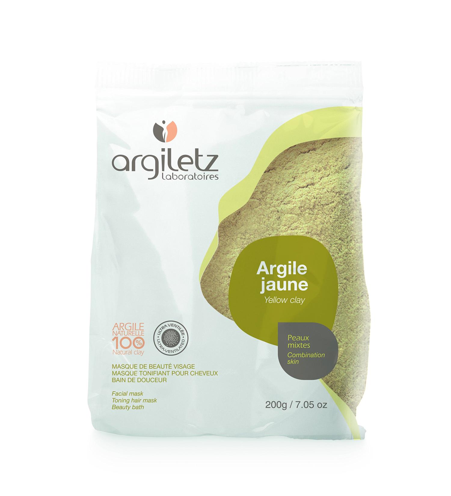 Argiletz Argiletz Ultra Ventil e - Mask (Face/Hair) & Bath - Combination Skin - Yellow Clay - 200g - Pack of 2