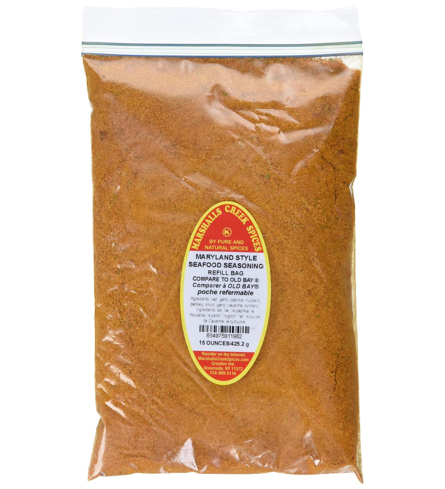 Marshalls Creek Spices Marshalls Creek Kosher Spices Maryland Style Seafood Seasoning Refill 15 Oz (Compare To Old Bay ) 15 ounces Garlic Turmeric 425.2 g (Pack of 1) - Buy Online on GoSupps.com