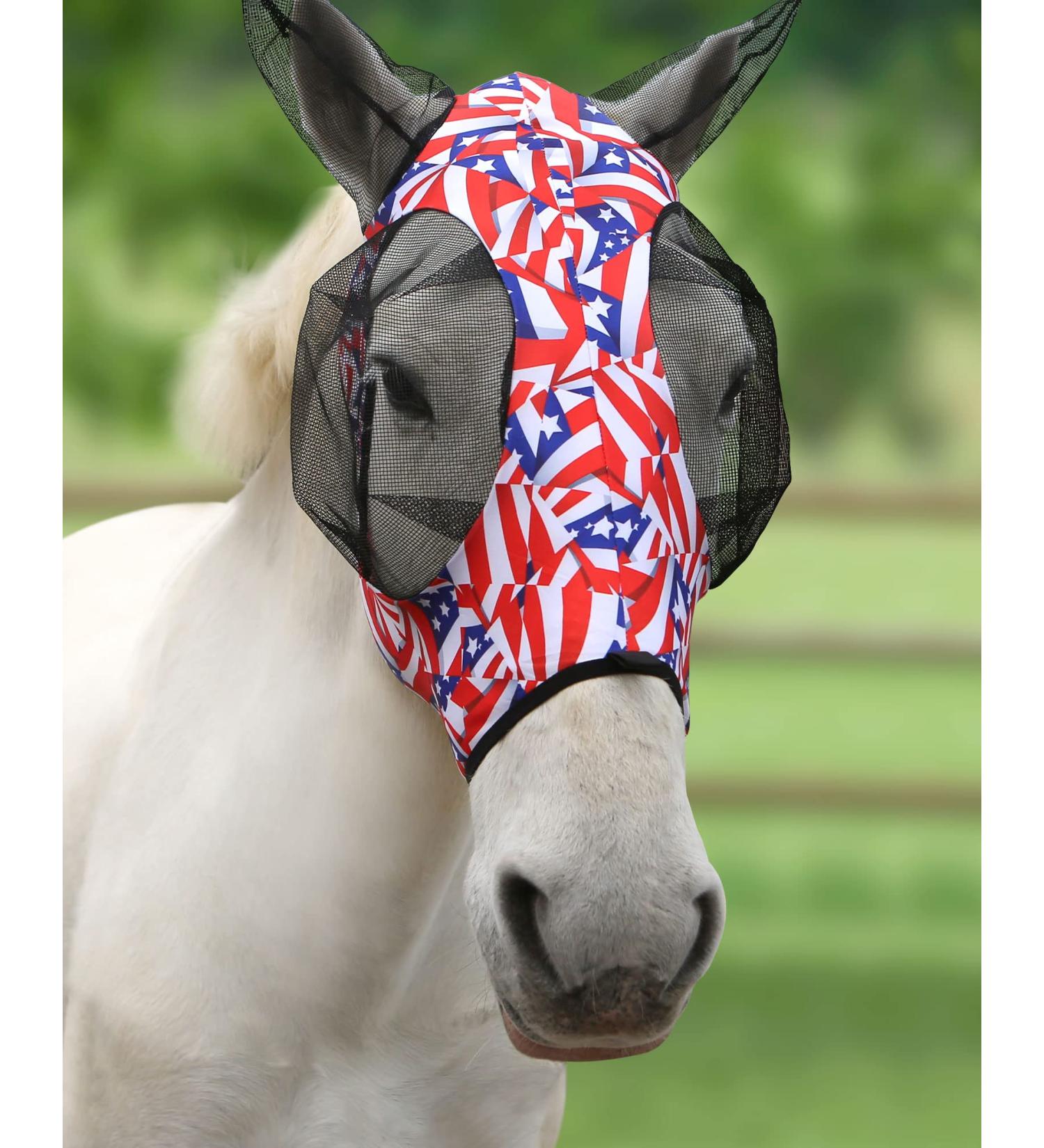Shop Harrison Howard Stretchable UV Protection Fly Mask - Breathable Mesh Eye Opening & Ear Protection - Full Size - Buy Online on GoSupps.com