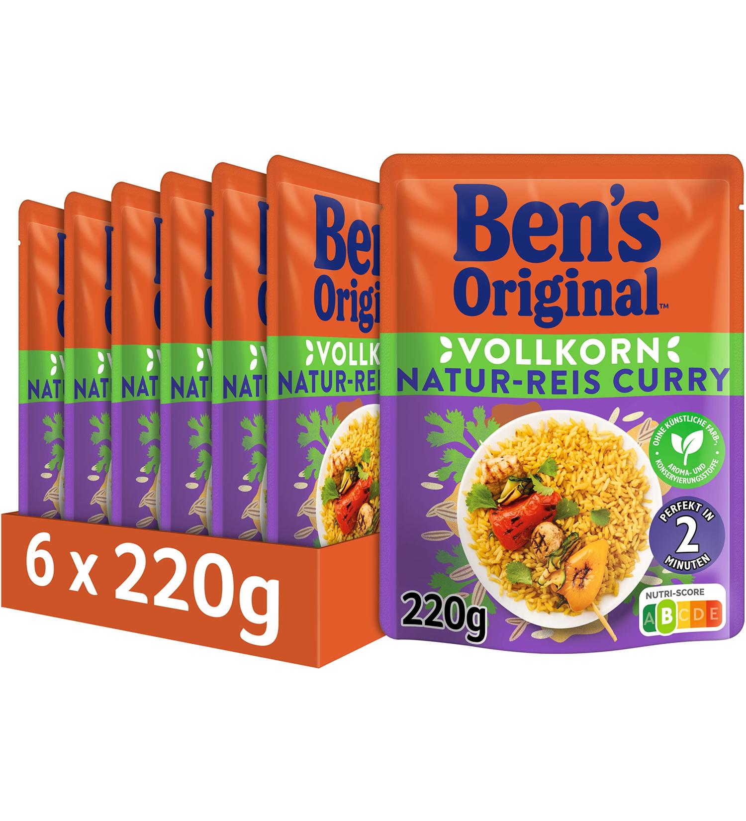 Buy Ben's Original Brown Rice Curry - 6 Packs (6 x 220g) | Fast International Shipping | Authentic Flavor - Buy Online on GoSupps.com