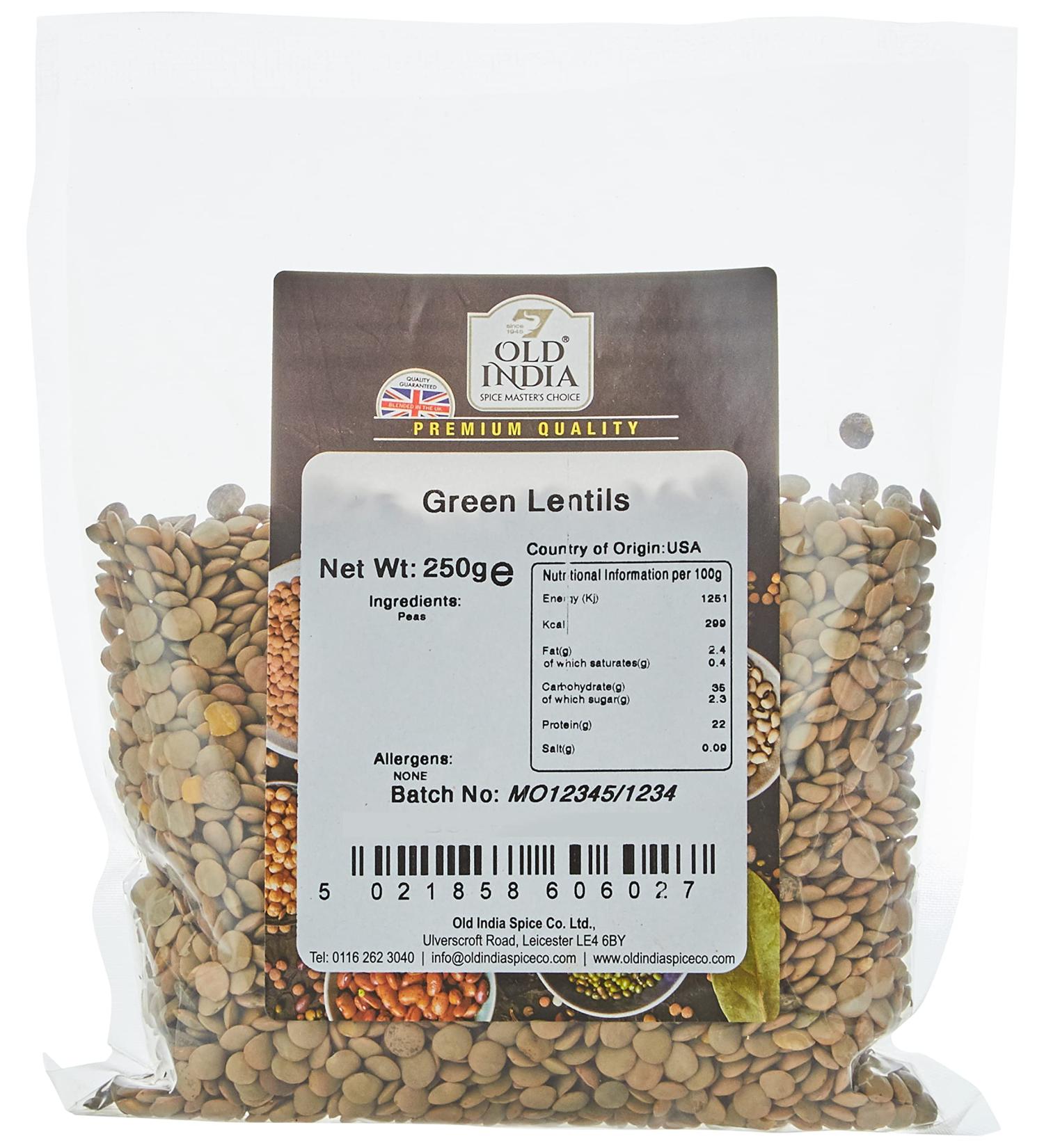 Old India Green Lentils 250g - Buy Online on GoSupps.com