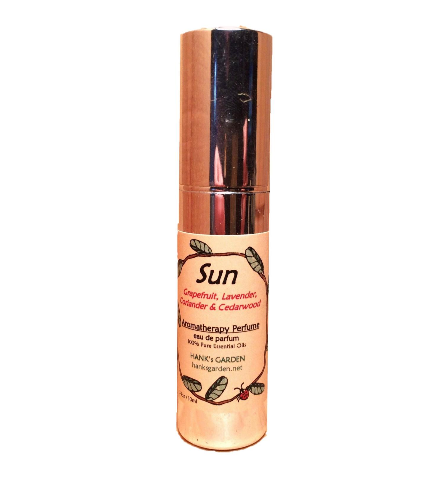 SUN (Floral Herbal Aroma) 10 ml Spray Unisex Perfume - Cologne - eau de parfum - Organic Vegan All Natural Aromatherapy - 100% Pure Essential Oils (SUN 10 ml spray) SUN 10 ml spray