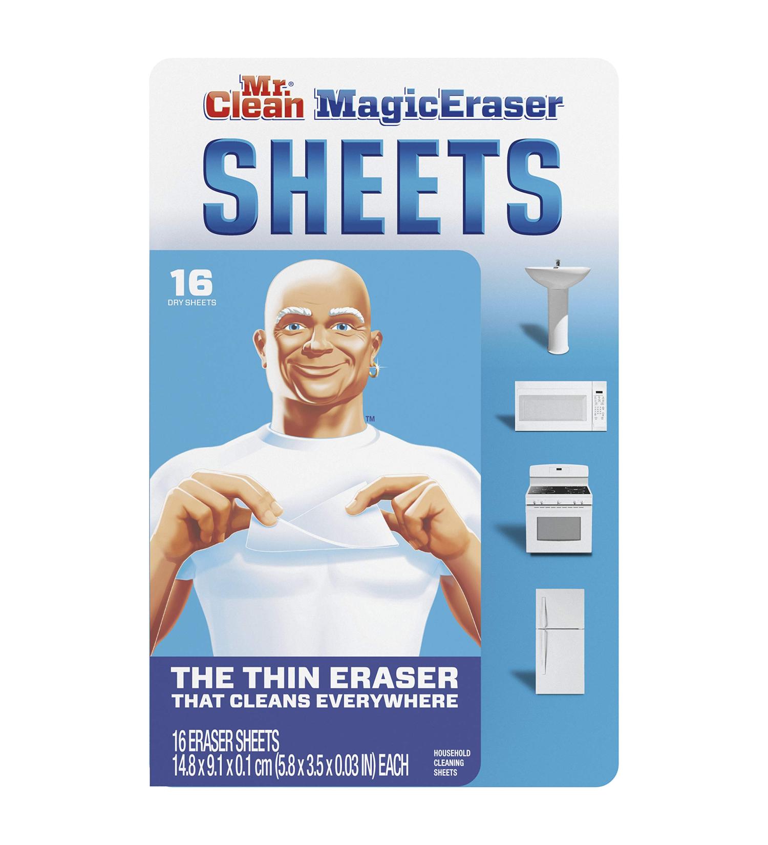 Mr. Clean Magic Eraser Cleaning Sheets - 16 Count | Thin, Flexible & Disposable Power Sheets - Buy Online on GoSupps.com