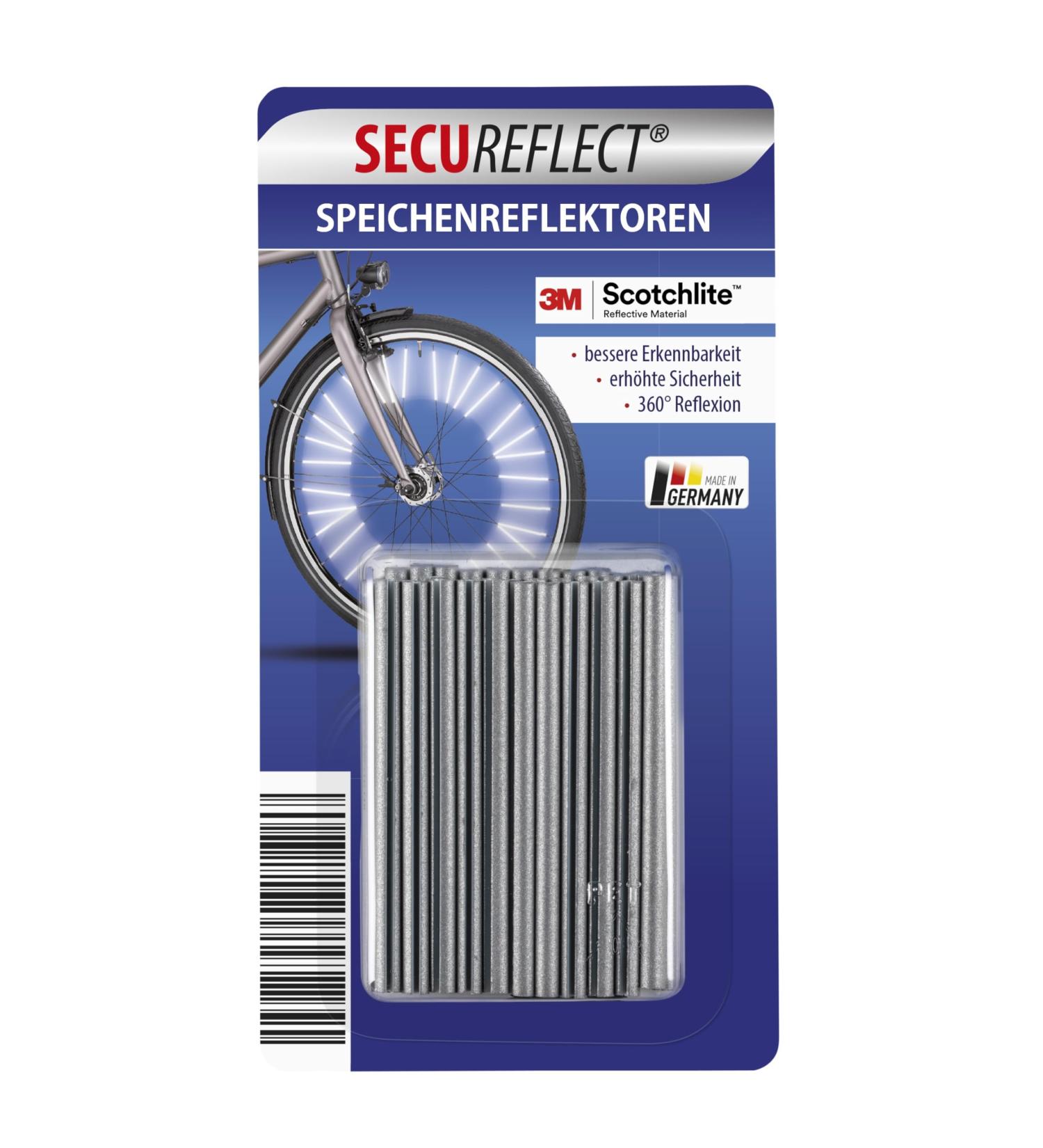 SECUREFLECT 72-Piece Bicycle Spoke Reflectors | 3M Scotchlite Reflective Material | ORIGINAL StVZO Approved - Buy Online on GoSupps.com