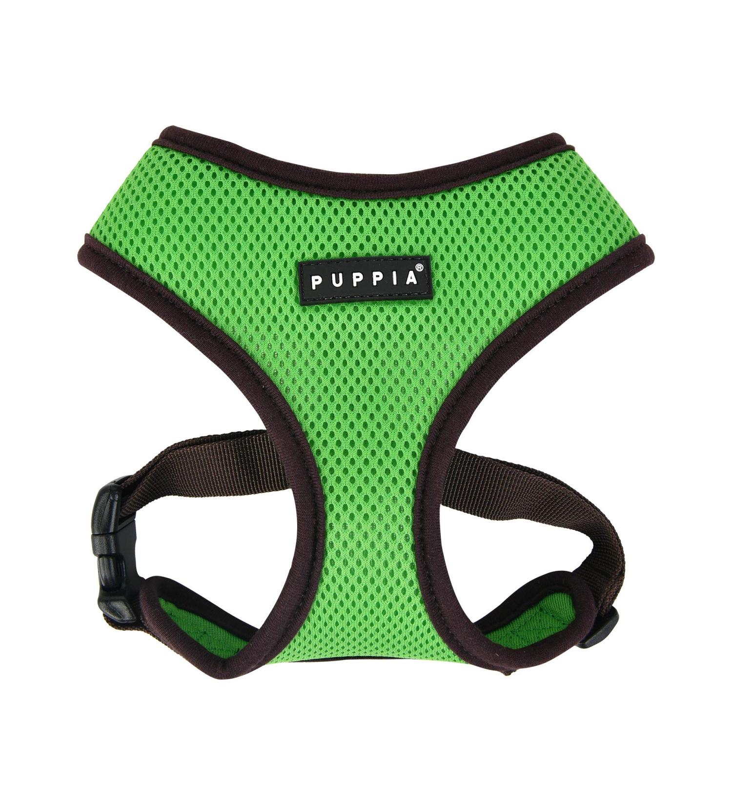 Puppia Soft Harness II - Comfortable & Adjustable Soft Dog Harness for Small & Medium Dogs in Green - Perfect Fit for Your Pet - Buy Online on GoSupps.com