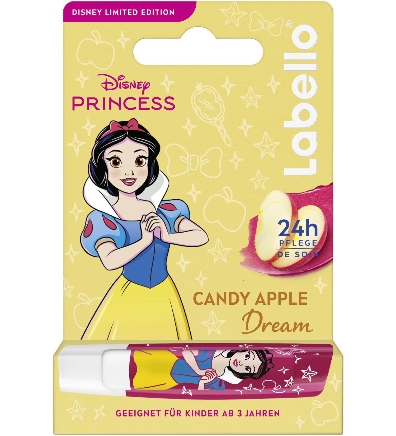 Labello Labello Candy Apple Dream Limited Disney Princess Edition Lip Balm Fruity Aroma Nourishing Lip Balm for Kids Ages 3+ (4.8g)