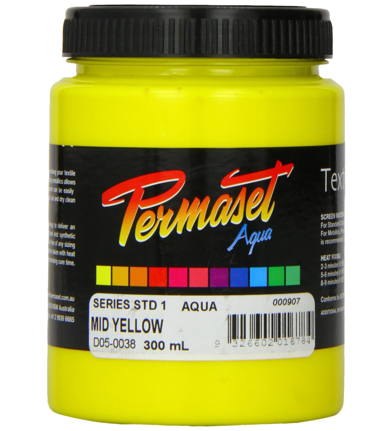 Permaset Aqua Mid Yellow Standard Colors 300ml (P000907) - Fast Shipping - Buy Online on GoSupps.com