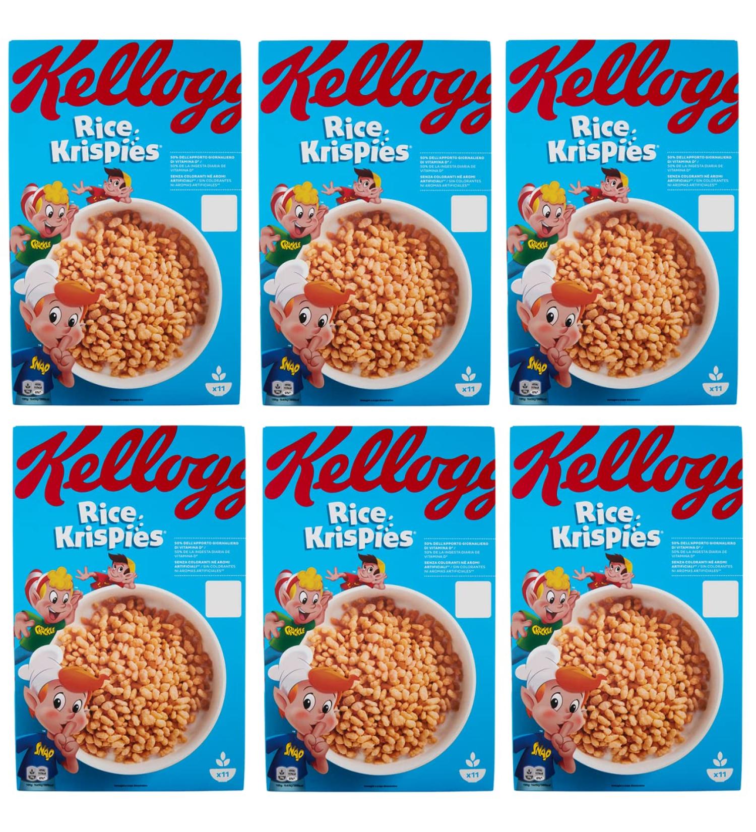 Kellogg's Rice Krispies Puffed Rice with Vitamins and Minerals 340g Pack of 6 - Buy Online on GoSupps.com