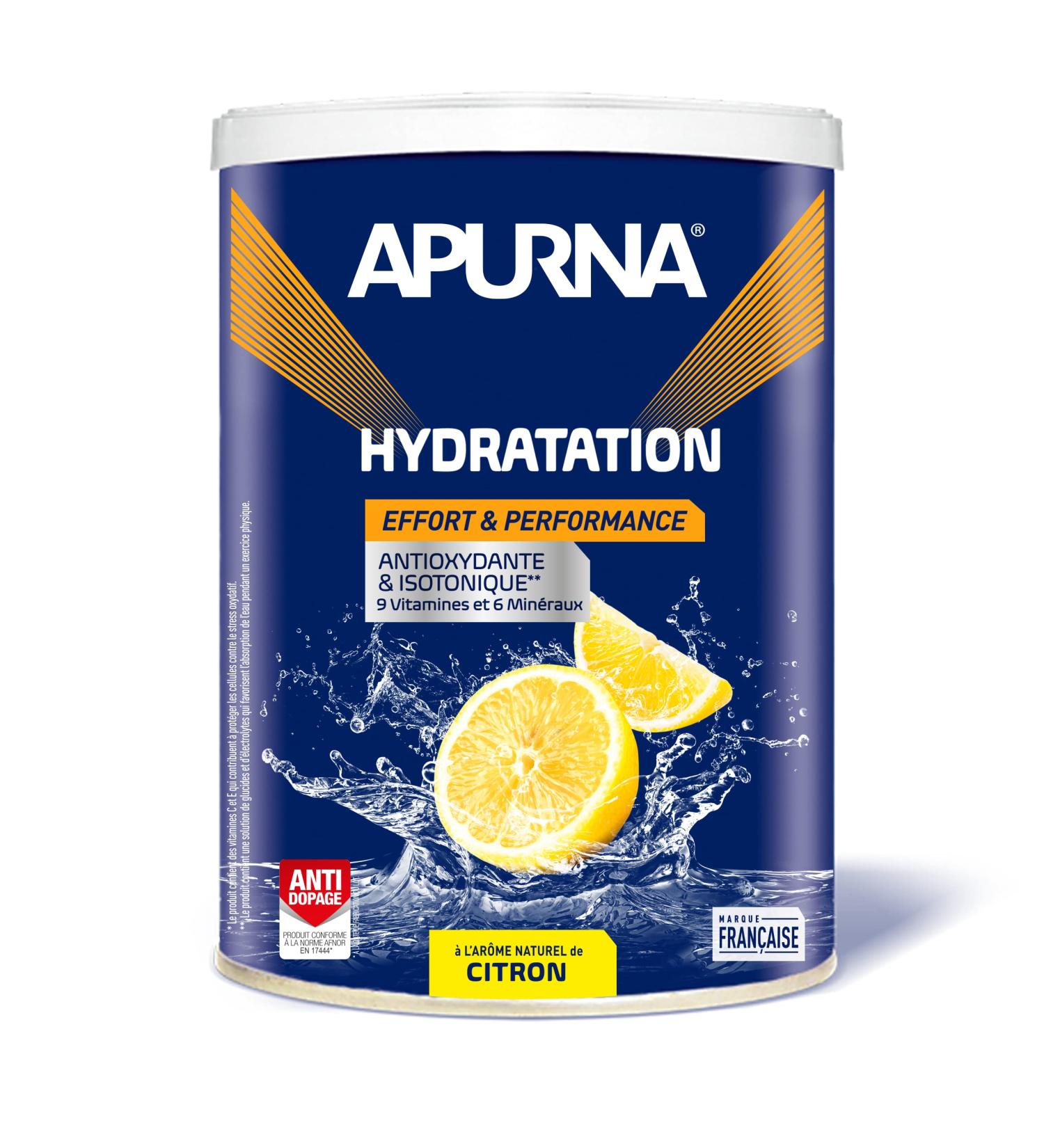 APURNA/Endurance/Pendant l' ffort/Boisson d'hydratation/Citron/Pot 500g