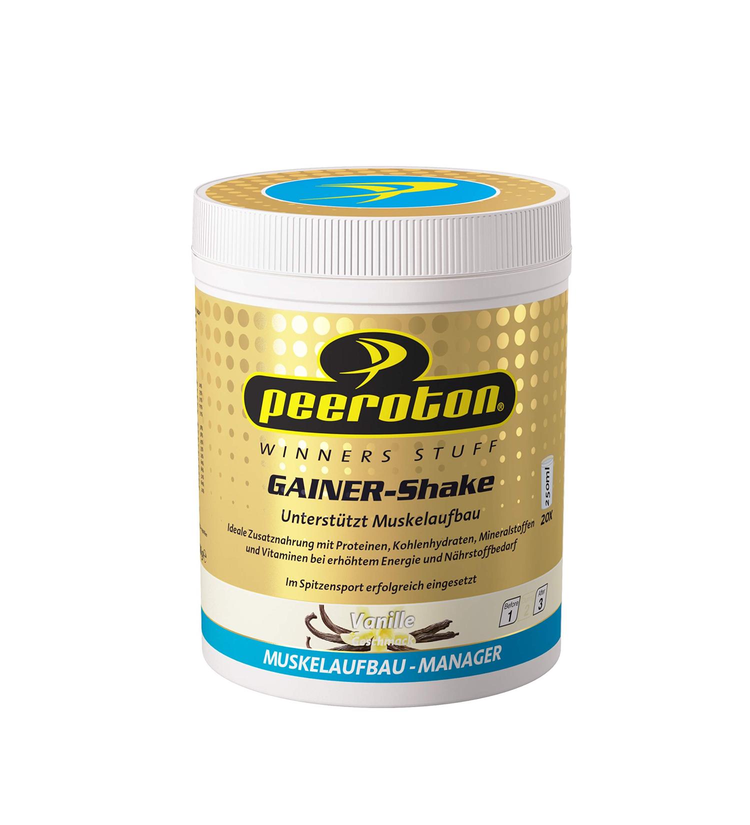 Peeroton Gainer Shake Vanilla - Buy 600g Pack for Optimal Weight Gain | International Shipping Available - Buy Online on GoSupps.com
