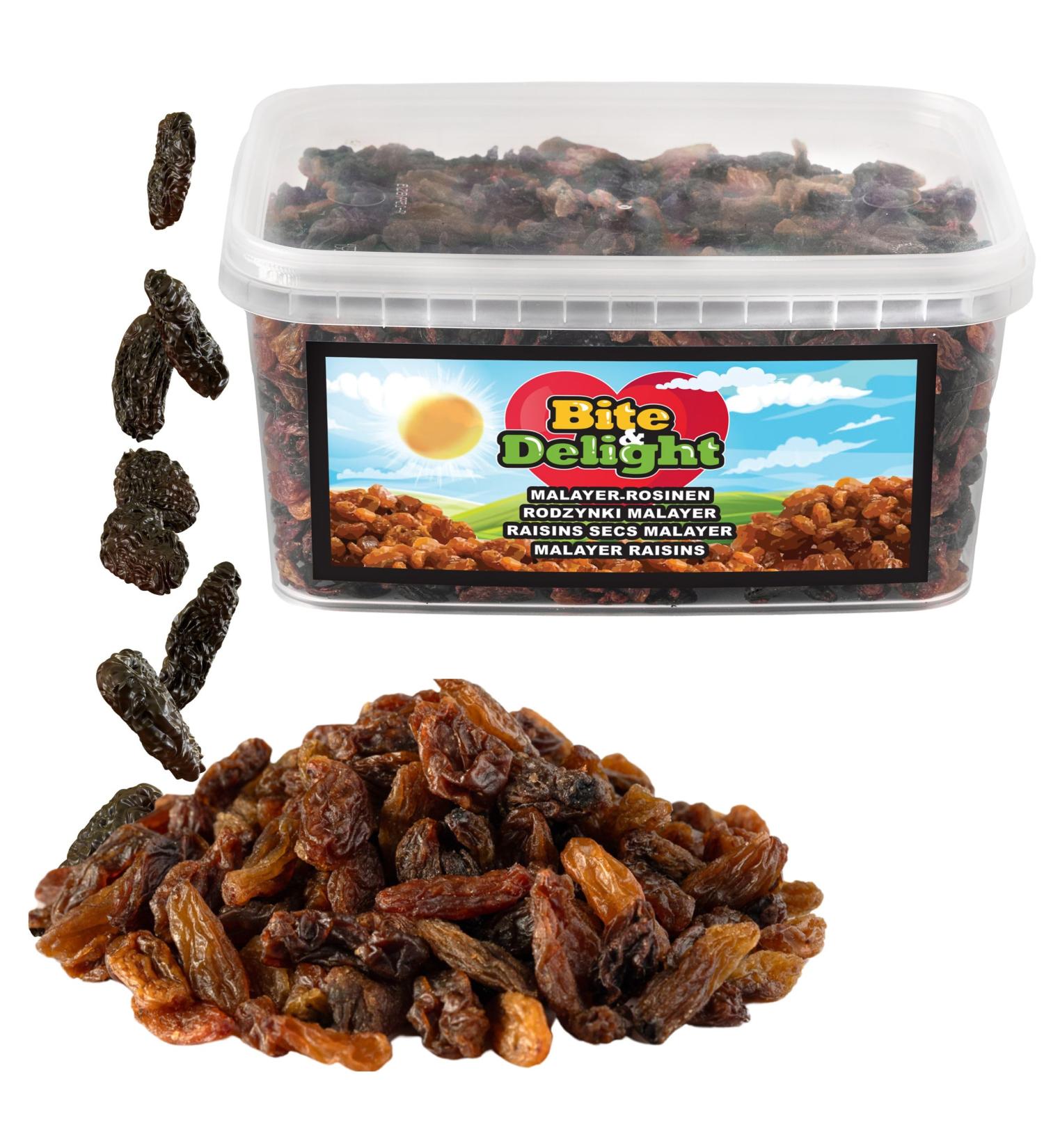  Bite & Delight Bite & Delight 8kg Dried Malayer Sultana Raisins Natural Dried Fruit No Additives No Sugar Sun-Dried Fresh and Large - Buy Online on GoSupps.com