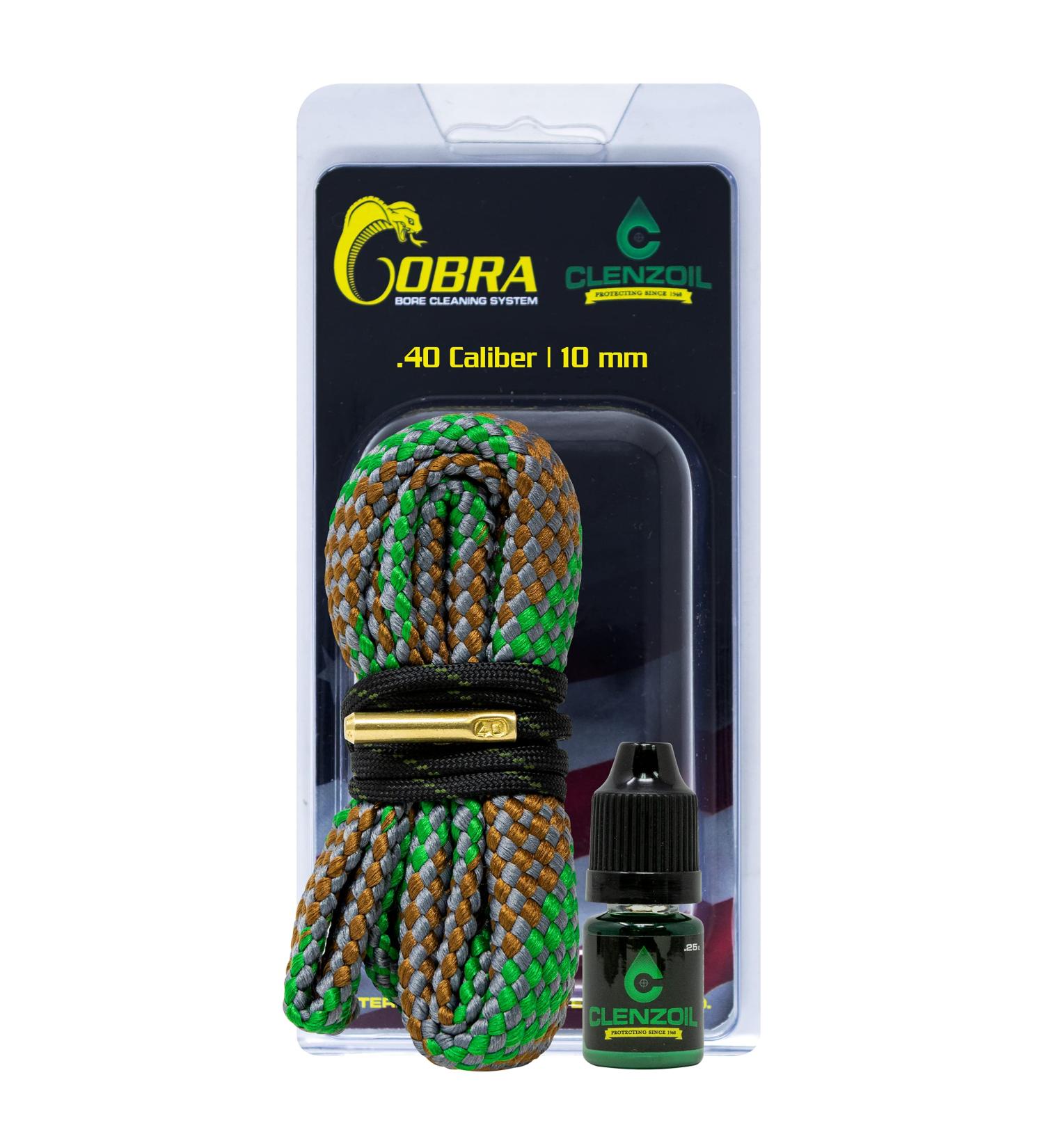Clenzoil Field & Range 40 Cal 10mm Cobra Bore Cleaner Kit for 40 Caliber Guns | CLP Gun Bore Cleaner Solution Included - Buy Online on GoSupps.com