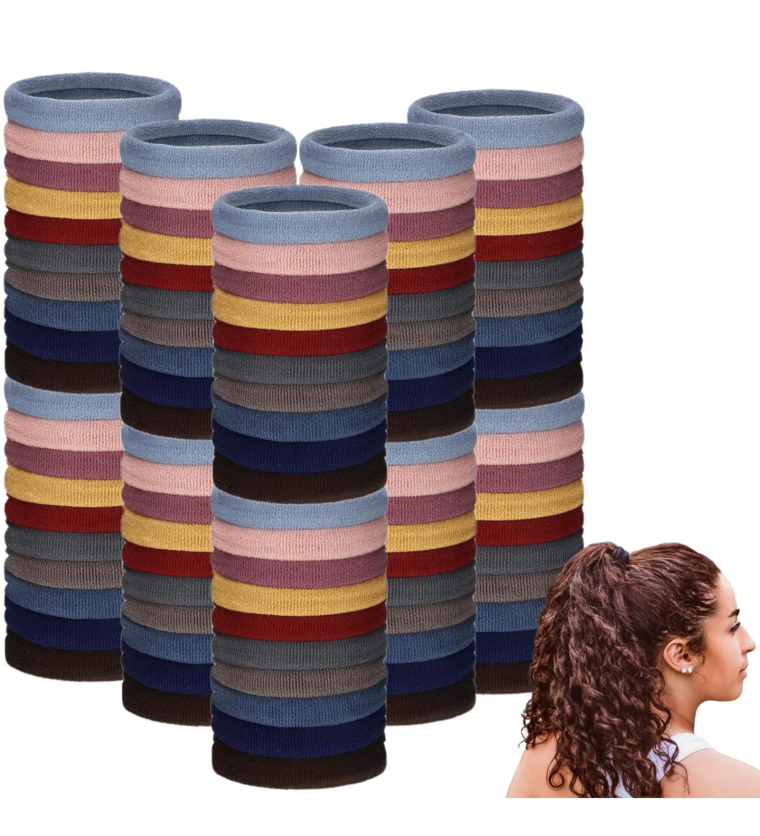 DAWOOWF 100 Pieces Women Hair Elastics No-Metal Hair Elastics Perfect for Women & Girls(10 Colors) - Buy Online on GoSupps.com