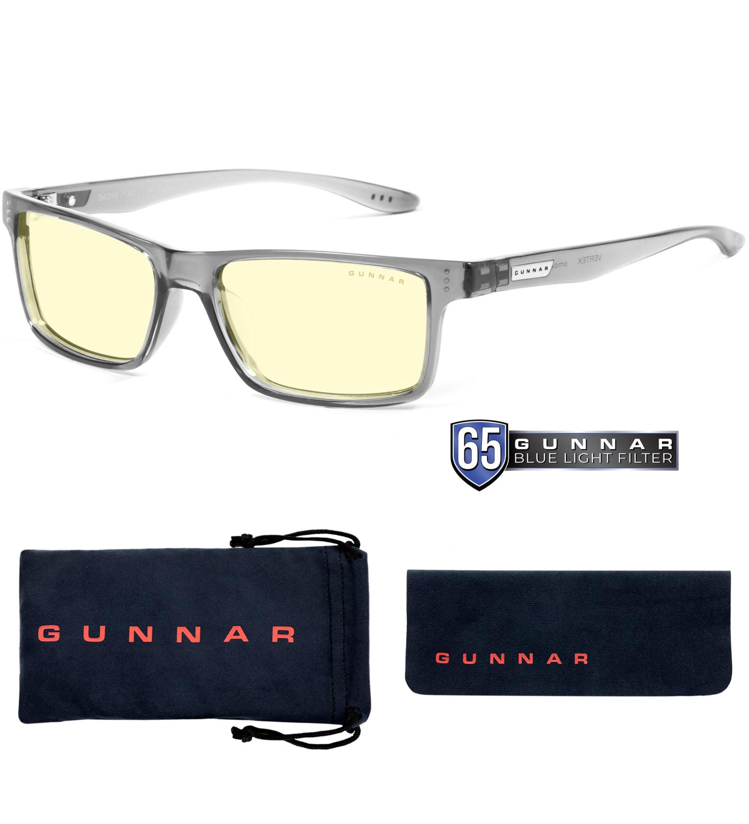 Gunnar Vertex +1.0 Gaming Glasses | 65% Blue Light Filter & 100% UV Protection | Premium Eye-Saving Glasses for Reduced Eye Strain - Buy Online on GoSupps.com