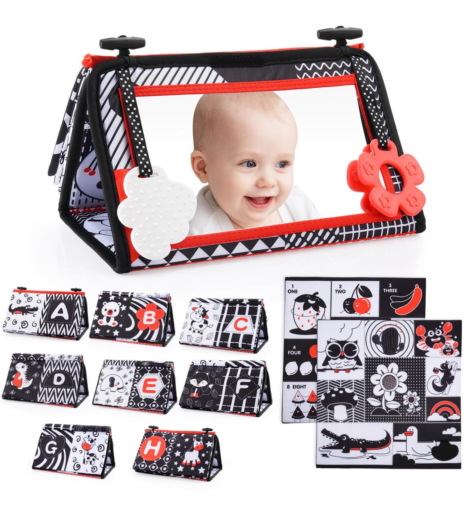 Happygolucky Baby Toys for 0-12 Months | Montessori Mirrors Contrast Books & Sensory Toys | Perfect Christmas Gifts for Babies - Buy Online on GoSupps.com