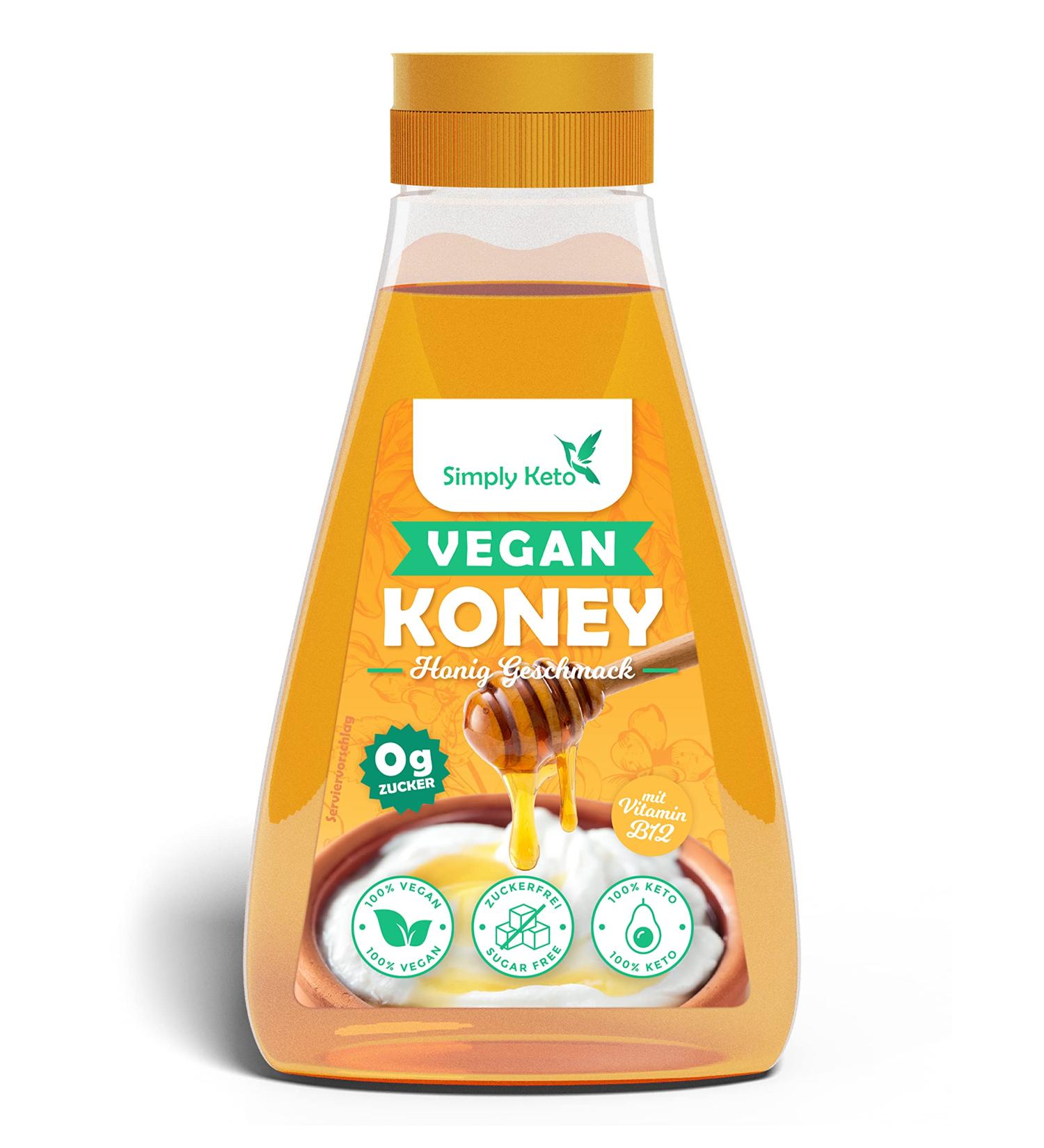 Simply Keto Kone - Vegan Honey-Taste Syrup | Sugar-Free 1.5g KCAL 0g Net Carbs Sweetened with Erythrit & Stevia | Keto & Lower Carb - Buy Online on GoSupps.com