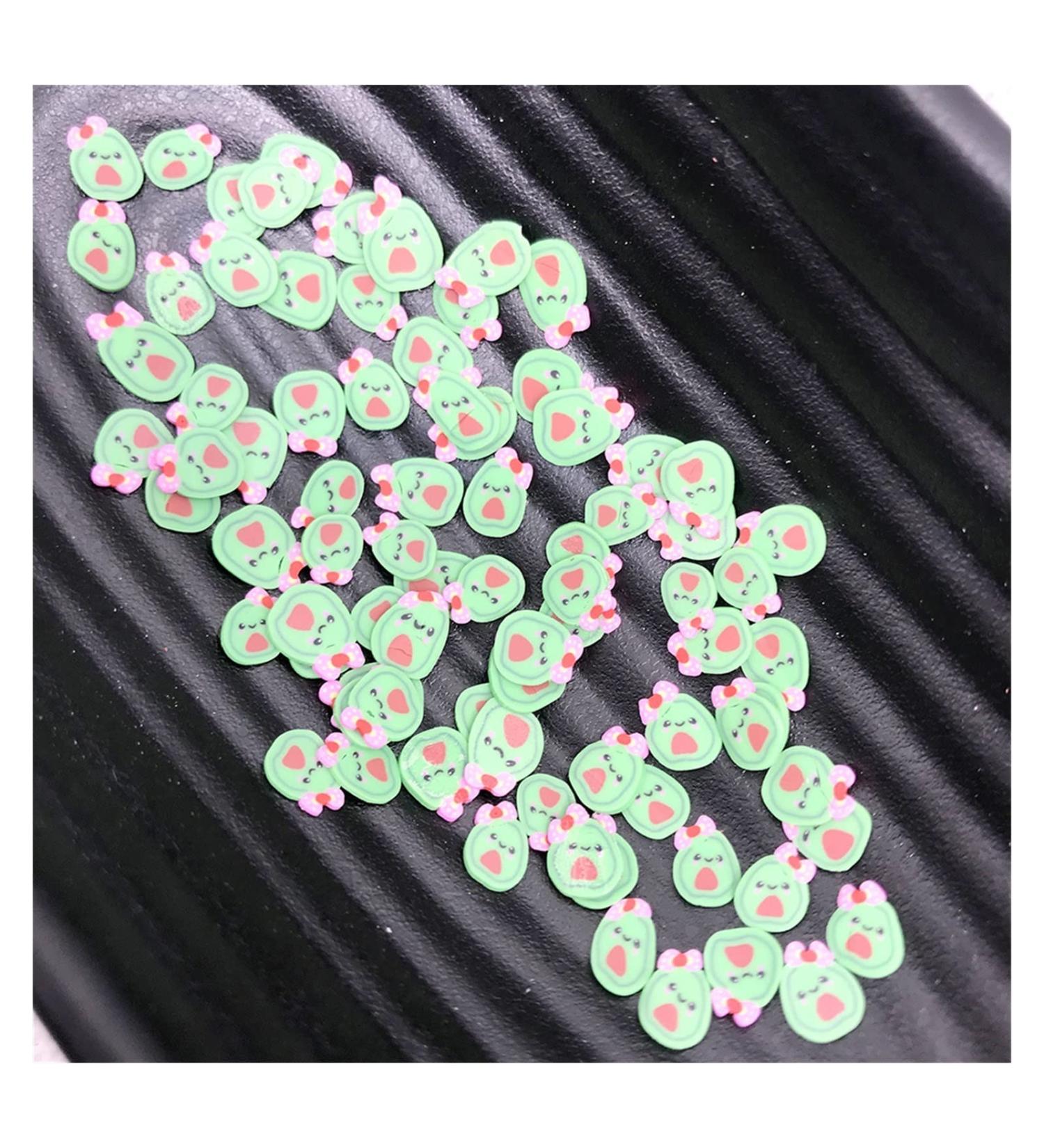 QR 100g Bows Avocado Polymer Slice Hot Clay Sprinkles for Slime Filler DIY Nail Art Decor Tiny Cute Plastic Klei Accessories T1116 (Color : Avocado-5mm) - Buy Online on GoSupps.com