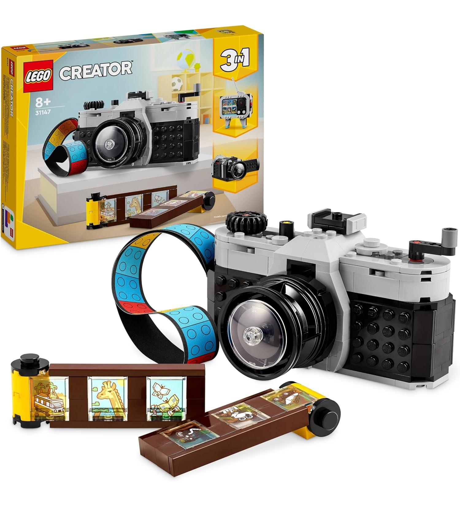 LEGO Creator 3in1 Retro Camera Toy to Video Camera to TV Set  Kids' Desk Decoration or Bedroom Accessories  Photography Gifts for Girls and Boys Aged 8 Plus Years Old Who Enjoy Creative Play 31147 - Buy Online on GoSupps.com