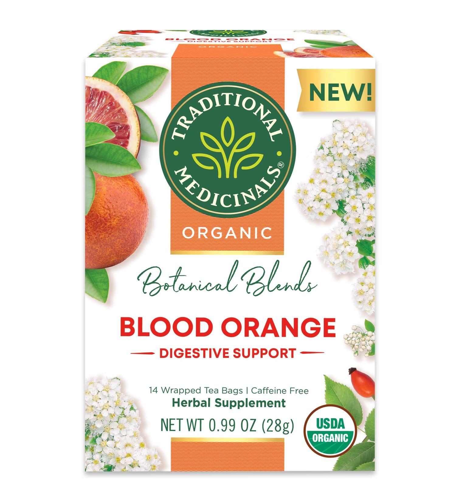 Buy Traditional Medicinals Organic Blood Orange Herbal Tea | Caffeine Free 14 Bags - Buy Online on GoSupps.com