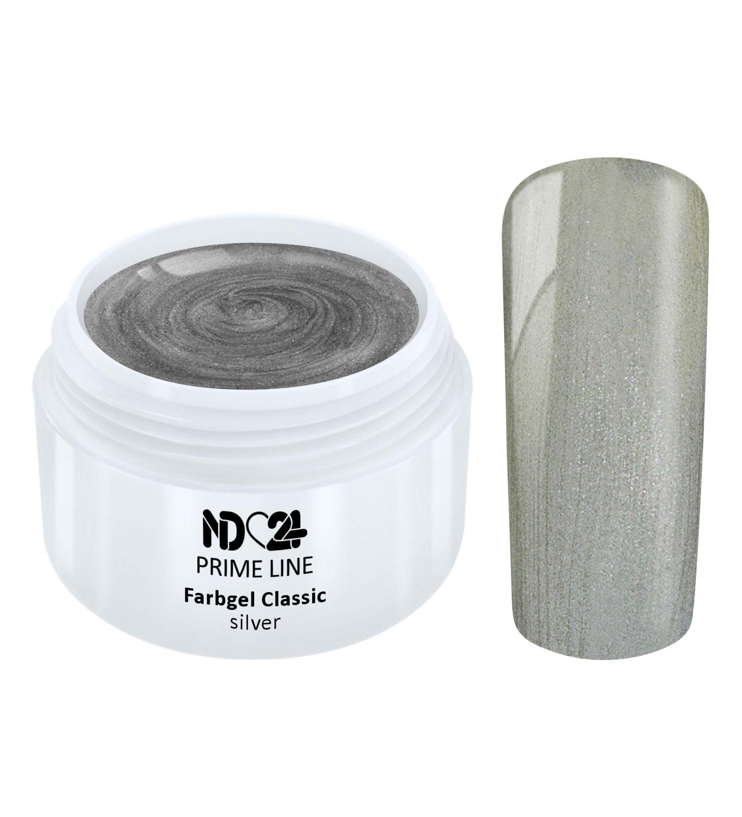 Prime Line - Color Uv Gel Led Color Gel Silver Studio Quality - Made in Germany - 5ml