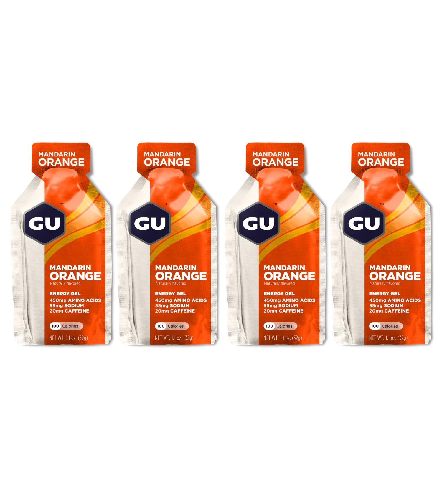GU Energy Running Gels - 4 Gel Taster Pack - Sports Energy Gels For Running Cycling Triathlon (Mandarin Orange) - Buy Online on GoSupps.com