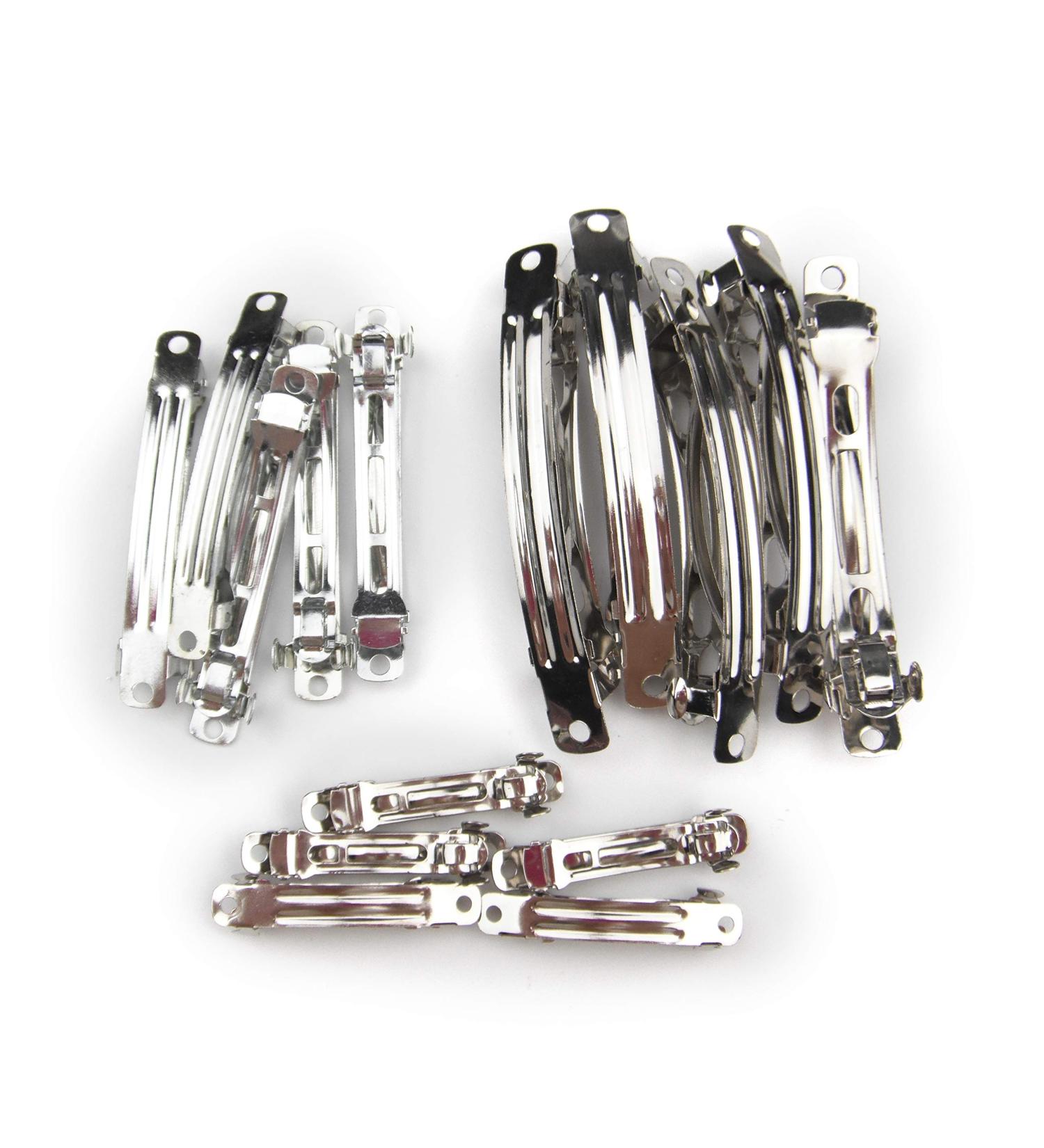 15pcs French Style Barrette Hair Clip Kit - Assorted Sizes 40mm, 60mm, 80mm - Buy Online on GoSupps.com