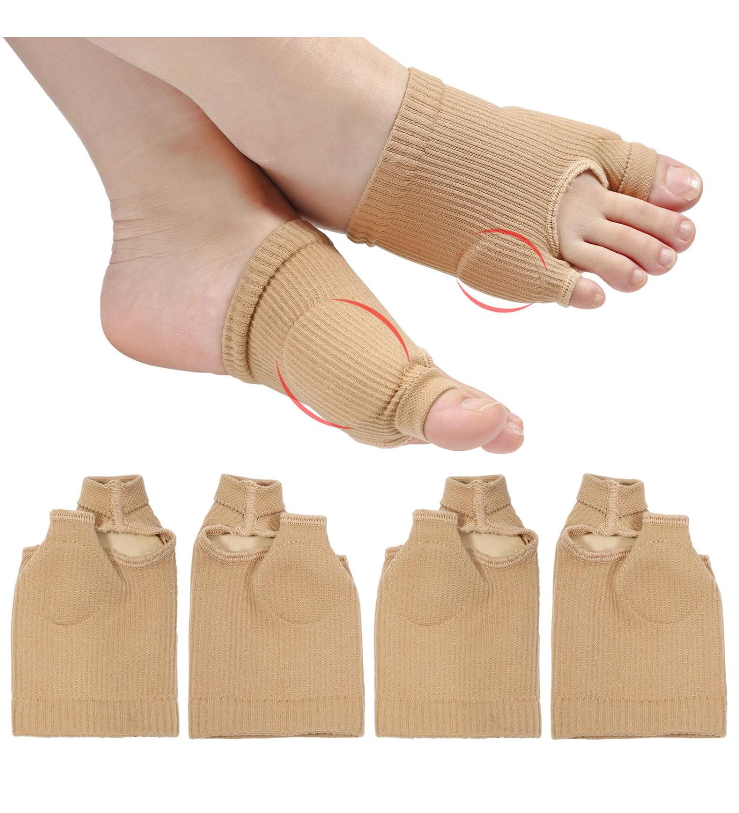 Upgraded Toe Pads - Breathable Bunion Cushion Sleeves for Men & Women | Comfortable Elastic Foot Protectors for Day & Night Relief | 2 Pairs - Buy Online on GoSupps.com
