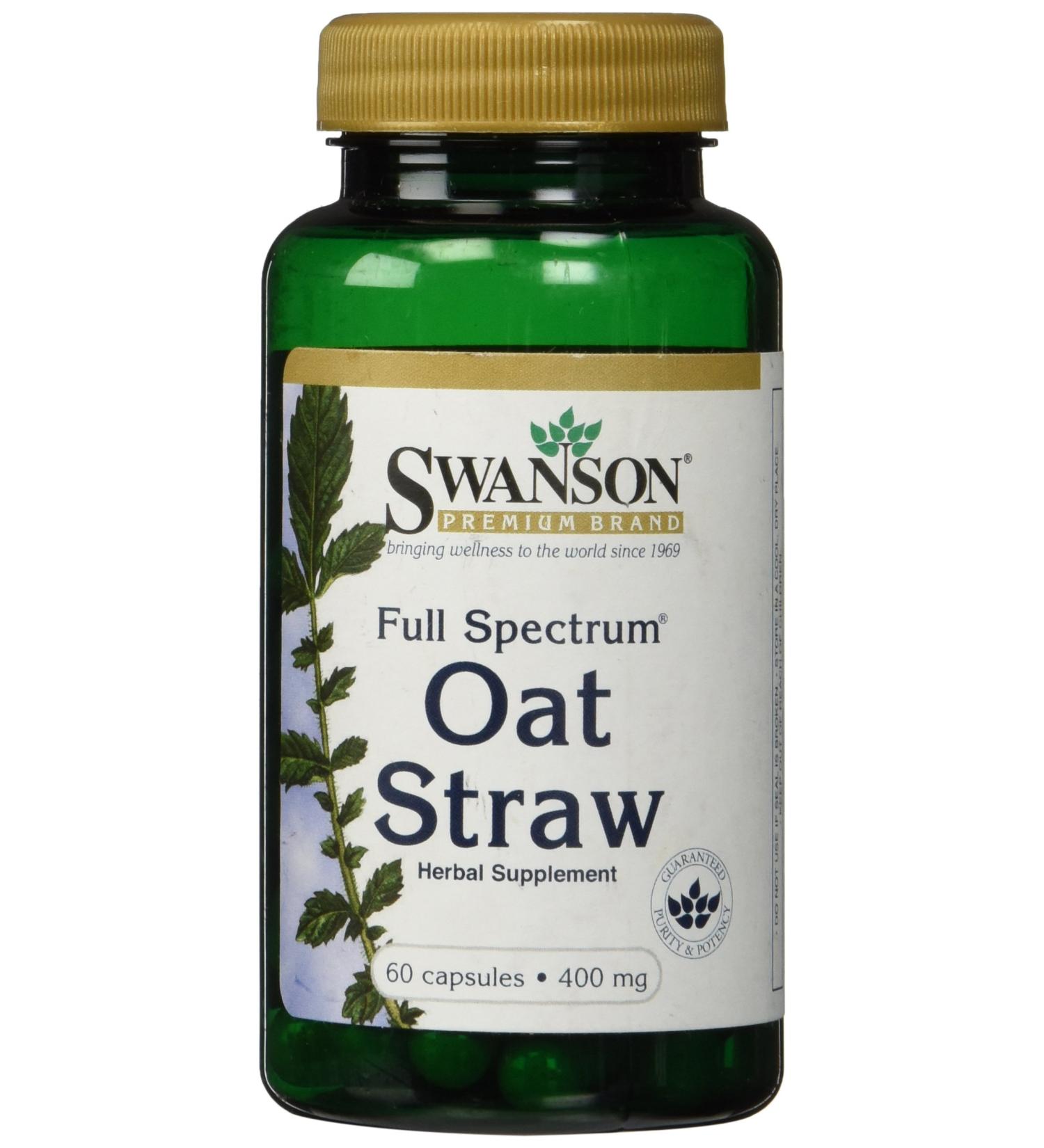 Swanson Full Spectrum Oat Straw 400 Milligrams 60 Capsules - Buy Online on GoSupps.com