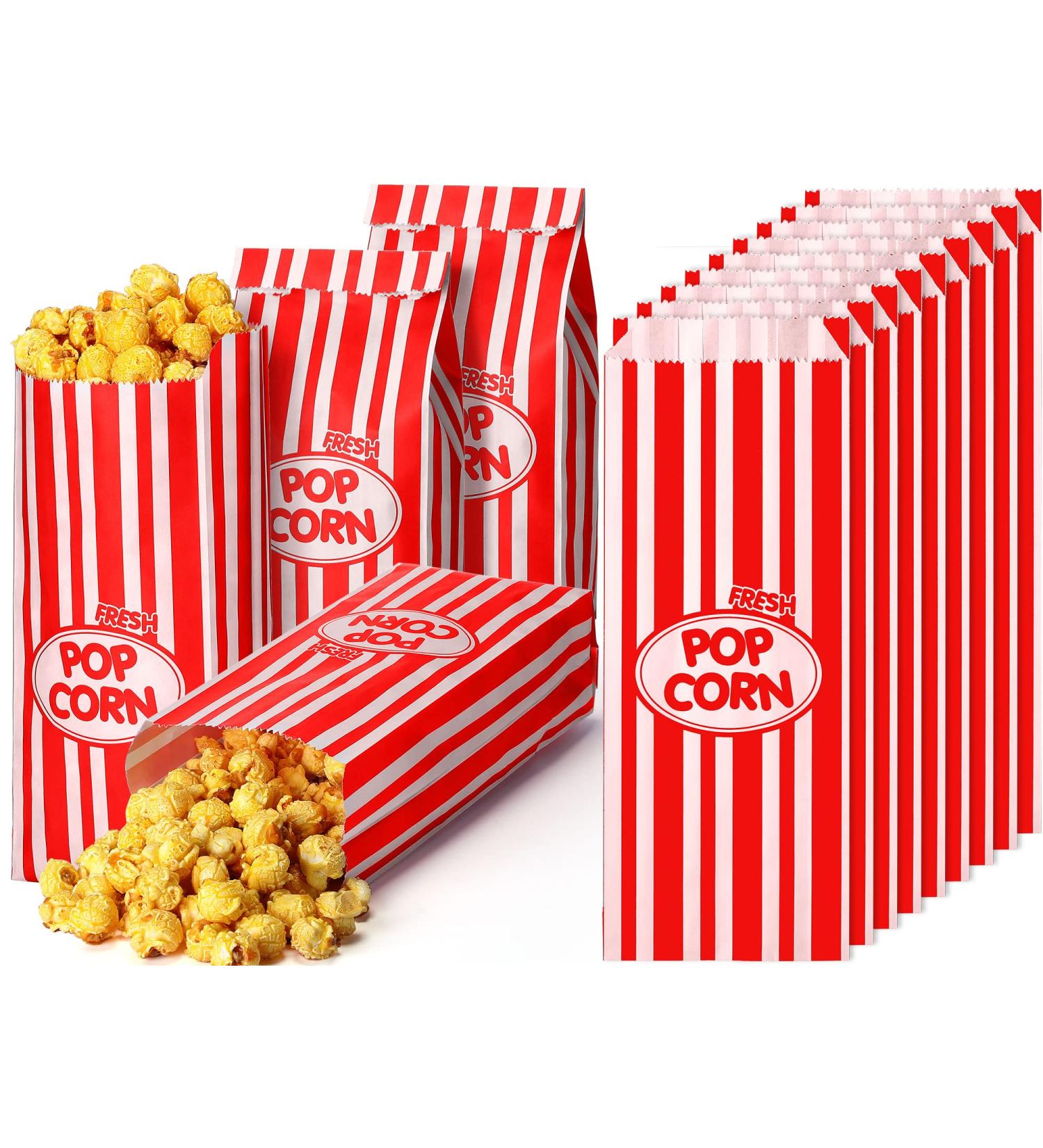 1000 PCS Popcorn Bags 2oz Popcorn Paper Bags Red and White Stripes Retro Popcorn Bags Disposable Popcorn Bags for Party Movie Theater Carnival Festivals Movie Theme Party Supplies (1000 Pcs) - Buy Online on GoSupps.com