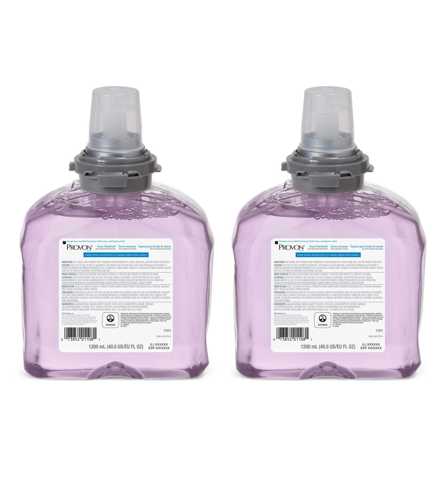 PROVON Foaming Handwash Refill with Advanced Moisturizers - Cranberry Fragrance 1200 mL (Pack of 2) - Buy Online on GoSupps.com