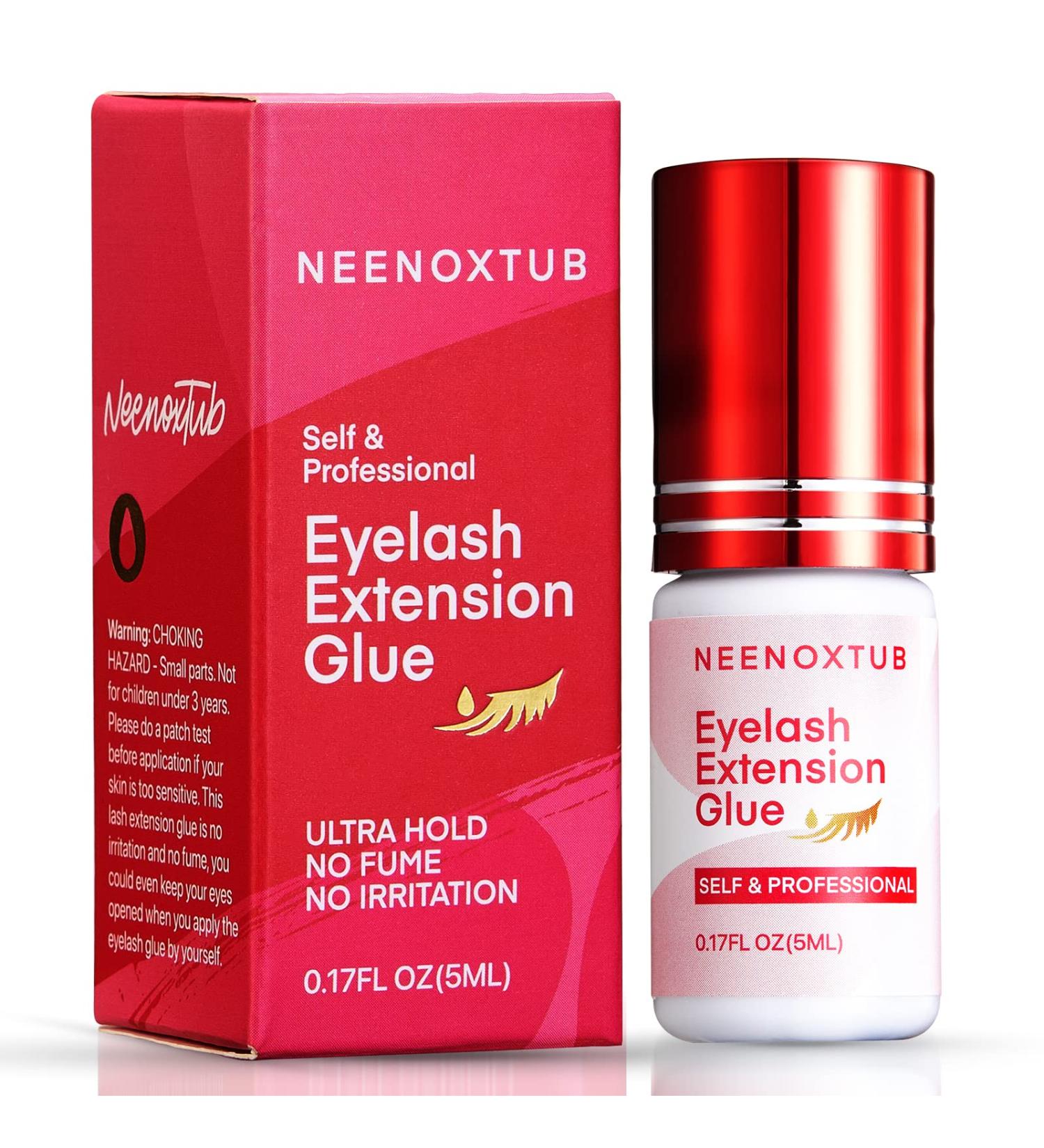 Sensitive Eyelash Extension Glue - 6-7 Weeks Retention | Professional Lash glue for Sensitive Eyes - Extra Strong Bond | 5ml Black - Buy Online on GoSupps.com