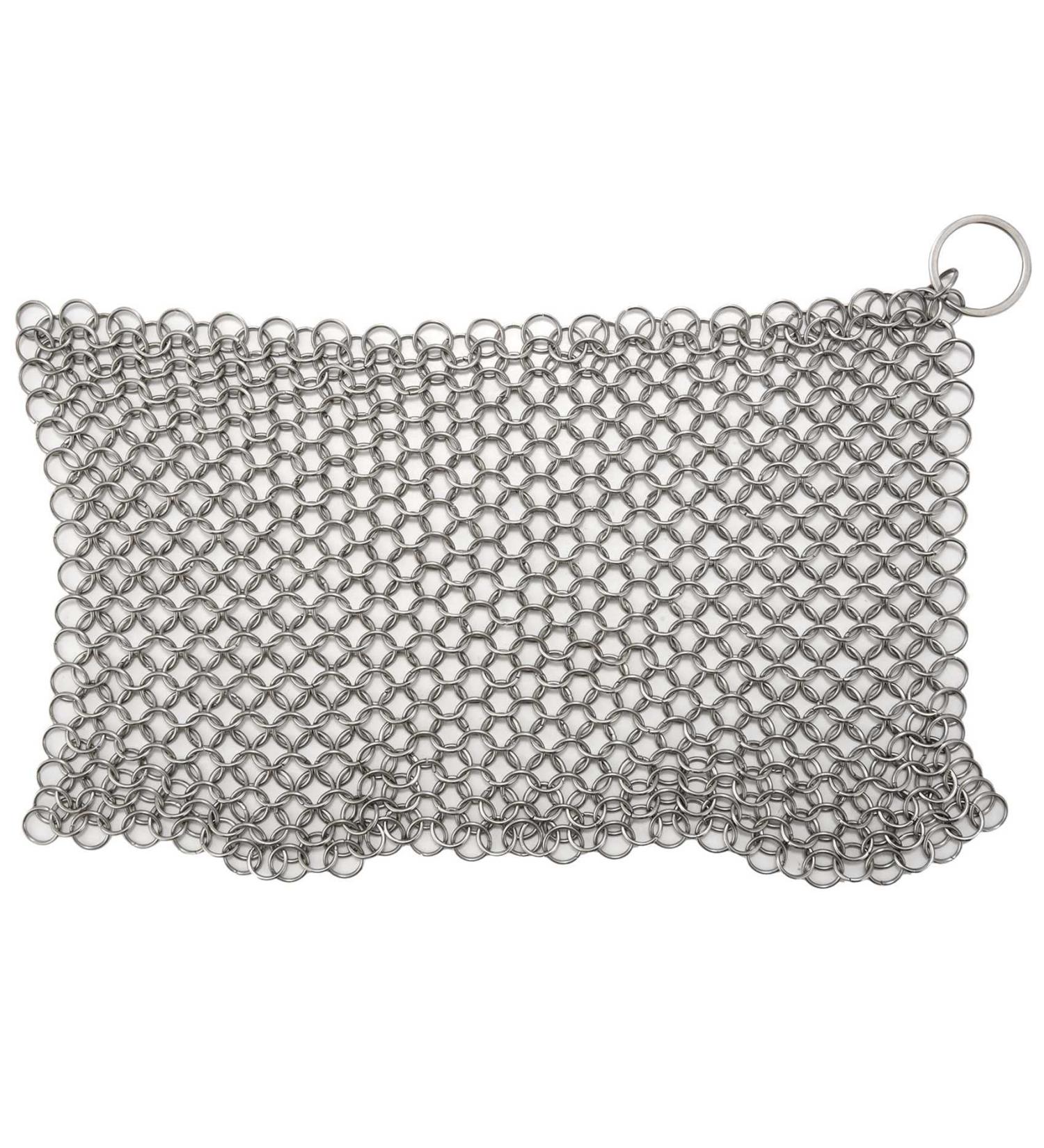 Luejnbogty Cast Iron Cleaner -Premium 316 Stainless Steel Chainmail Scrubber 8x6 Inch - Buy Online on GoSupps.com