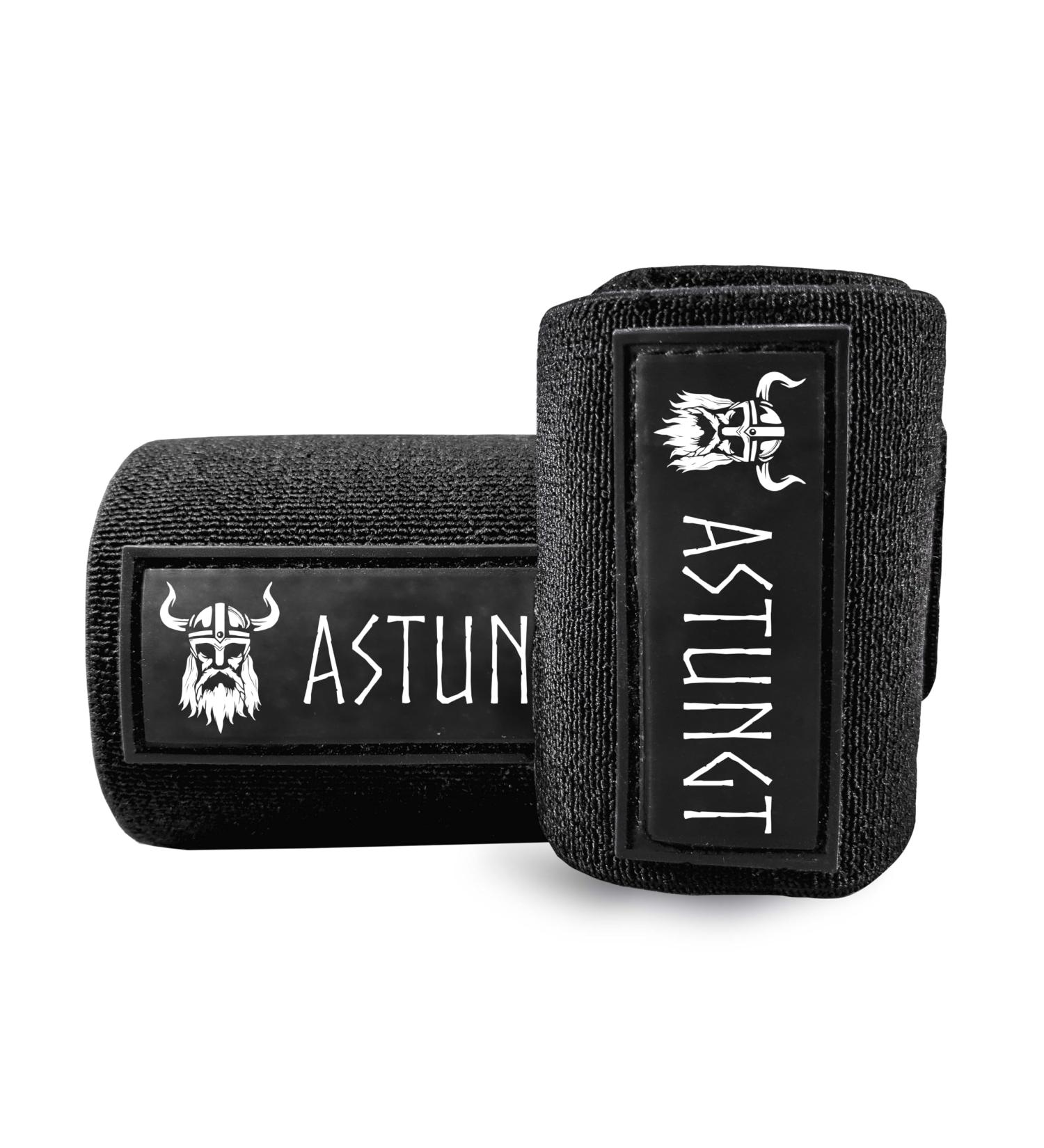 ASTUNGT Wrist Bandages | 40-60 cm Adjustable Wrist Wraps for Fitness Bodybuilding CrossFit & Krafsport - Black - Buy Online on GoSupps.com