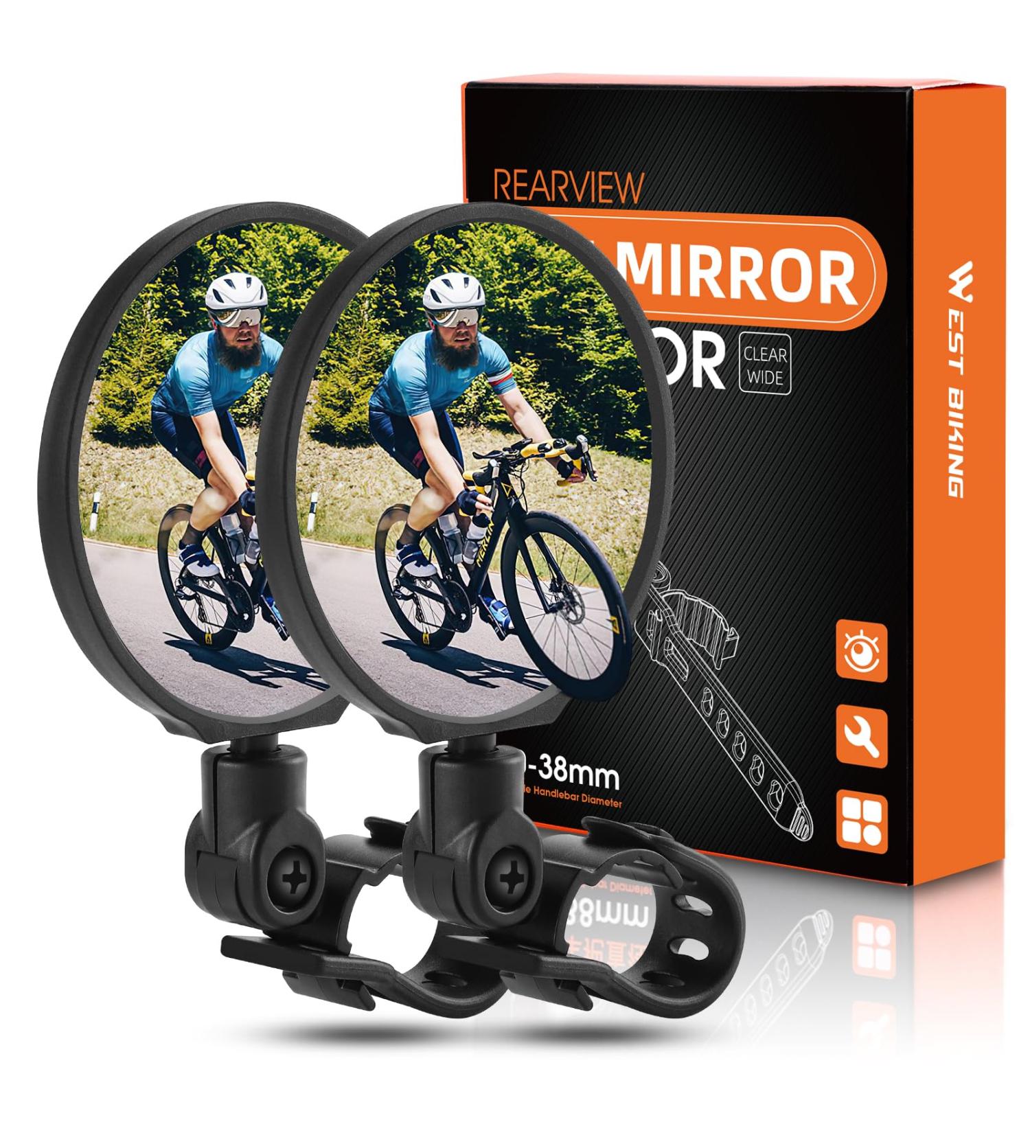 Cyclespeed 360 Rotatable Foldable Bike Mirrors - Premium Rear View Mirrors for E-Bike & MTB (2 Pieces) - Handlebar Fit 20-38mm - Buy Online on GoSupps.com