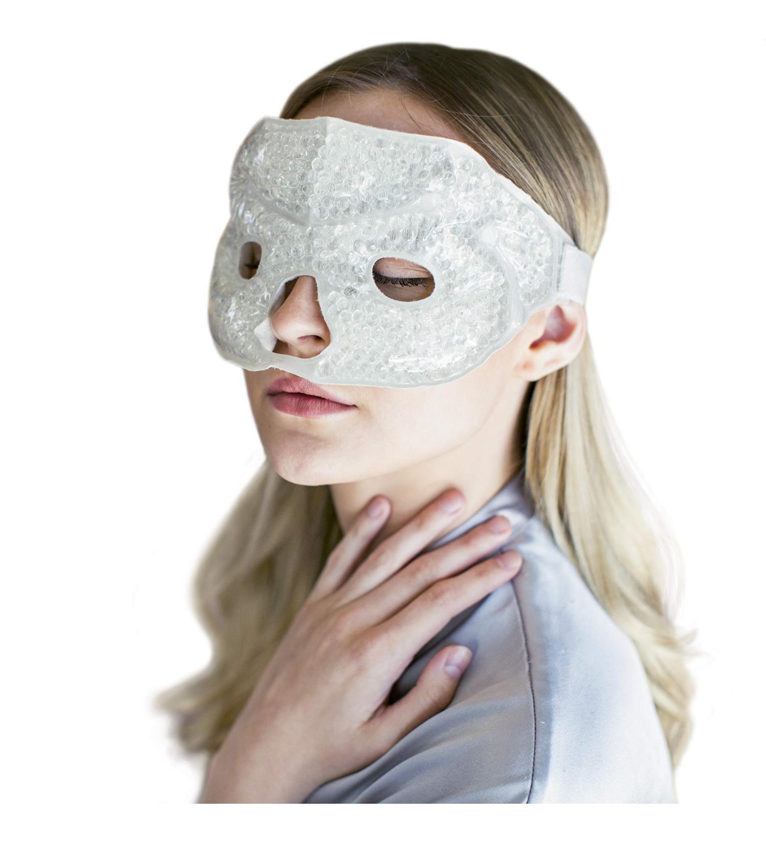 Buy FOMI Care Hot & Cold Gel Bead Eye Mask | Migraine Relief Stress Relief Puffiness & Dark Circle Reduction | Freezable & Microwavable Eye Mask (Gray - Buy Online on GoSupps.com
