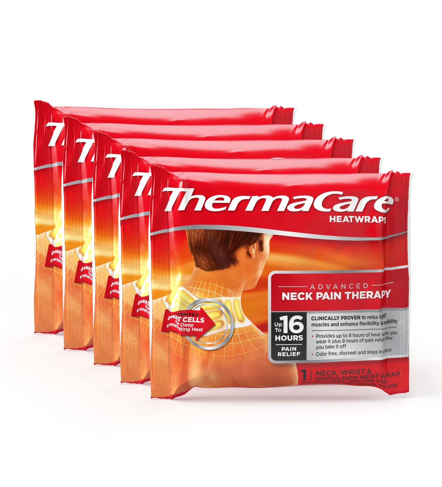 ThermaCare Heat Wraps  Neck & Shoulder Heating Pads & Pain Relief Patches  5 Count 1 Count - Buy Online on GoSupps.com