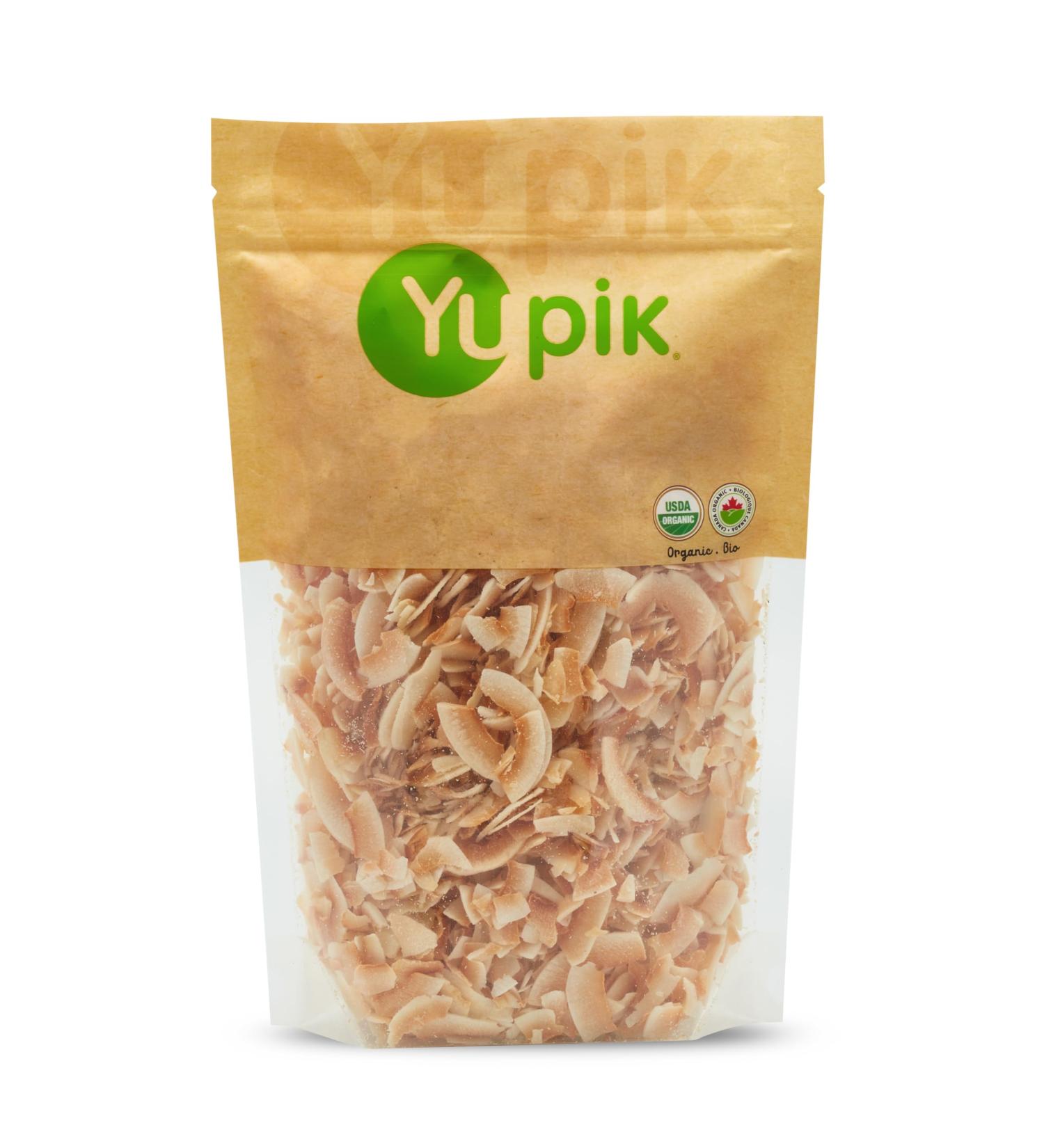 Yupik Organic Toasted Coconut Chips Shavings 450 g Non-GMO Vegan Gluten-Free Kosher Crunchy Coconut Unsweetened No Added Sugar Oil-Free Source of Fiber Healthy Snacks Ideal Topping 450 g (Pack of 1) - Buy Online on GoSupps.com