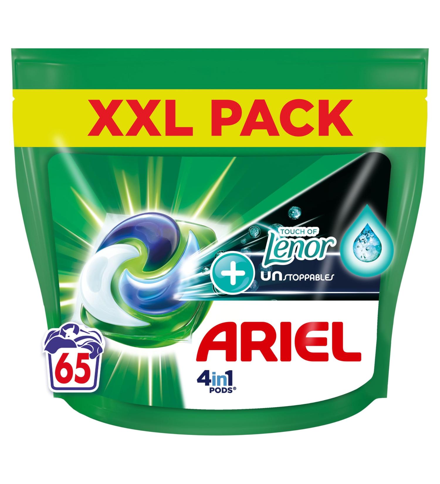 Ariel 4in1: PODS Liquid Detergent Capsules 65 Washes +Touch Of Lenor Unstoppables Long-Lasting Freshness Up To 1 Week - Buy Online on GoSupps.com