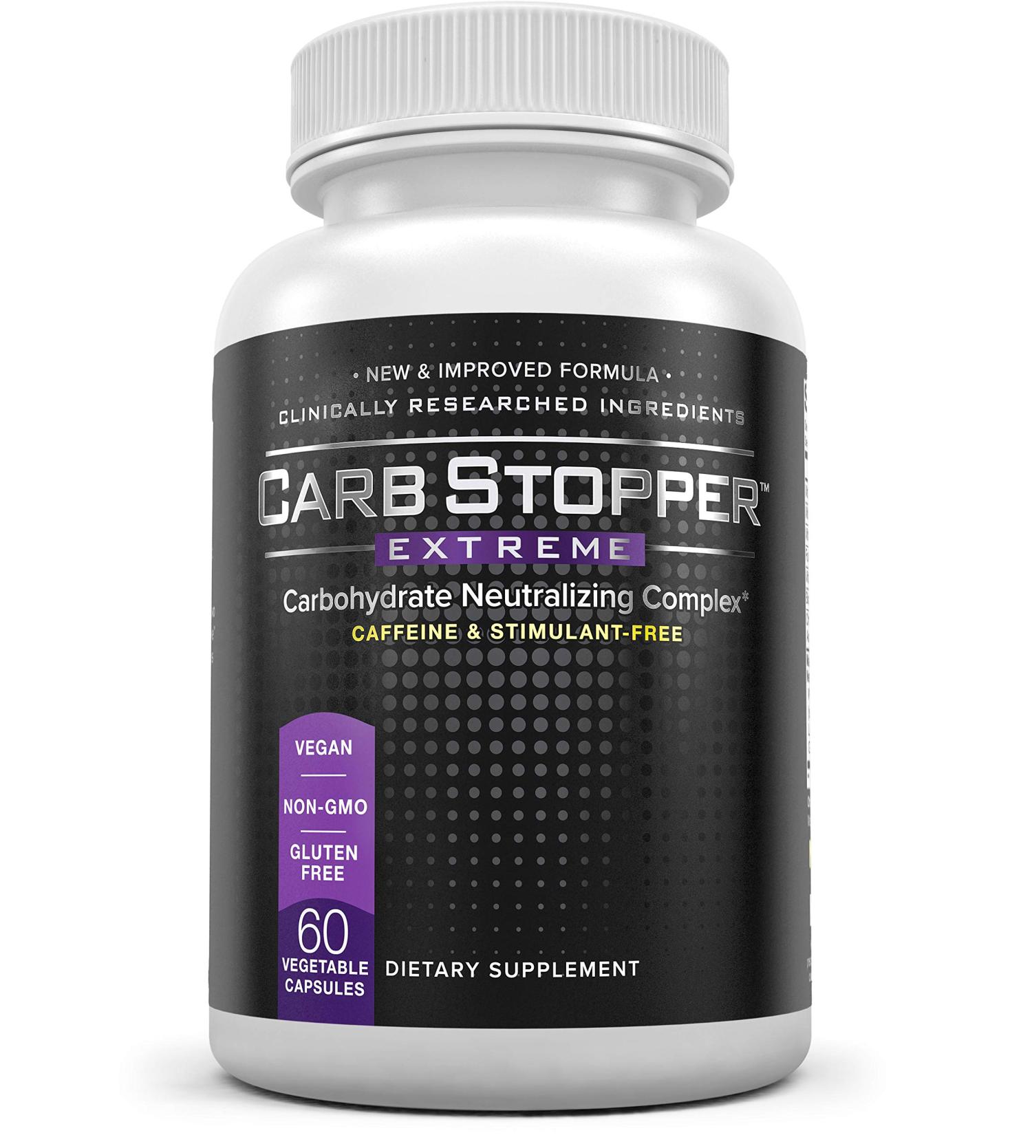 Carb Stopper Extreme - Natural Carbohydrate and Starch Neutralizer with White Kidney Bean Extract | 60 Caps - Keto Diet Cheat Supplement - Buy Online on GoSupps.com