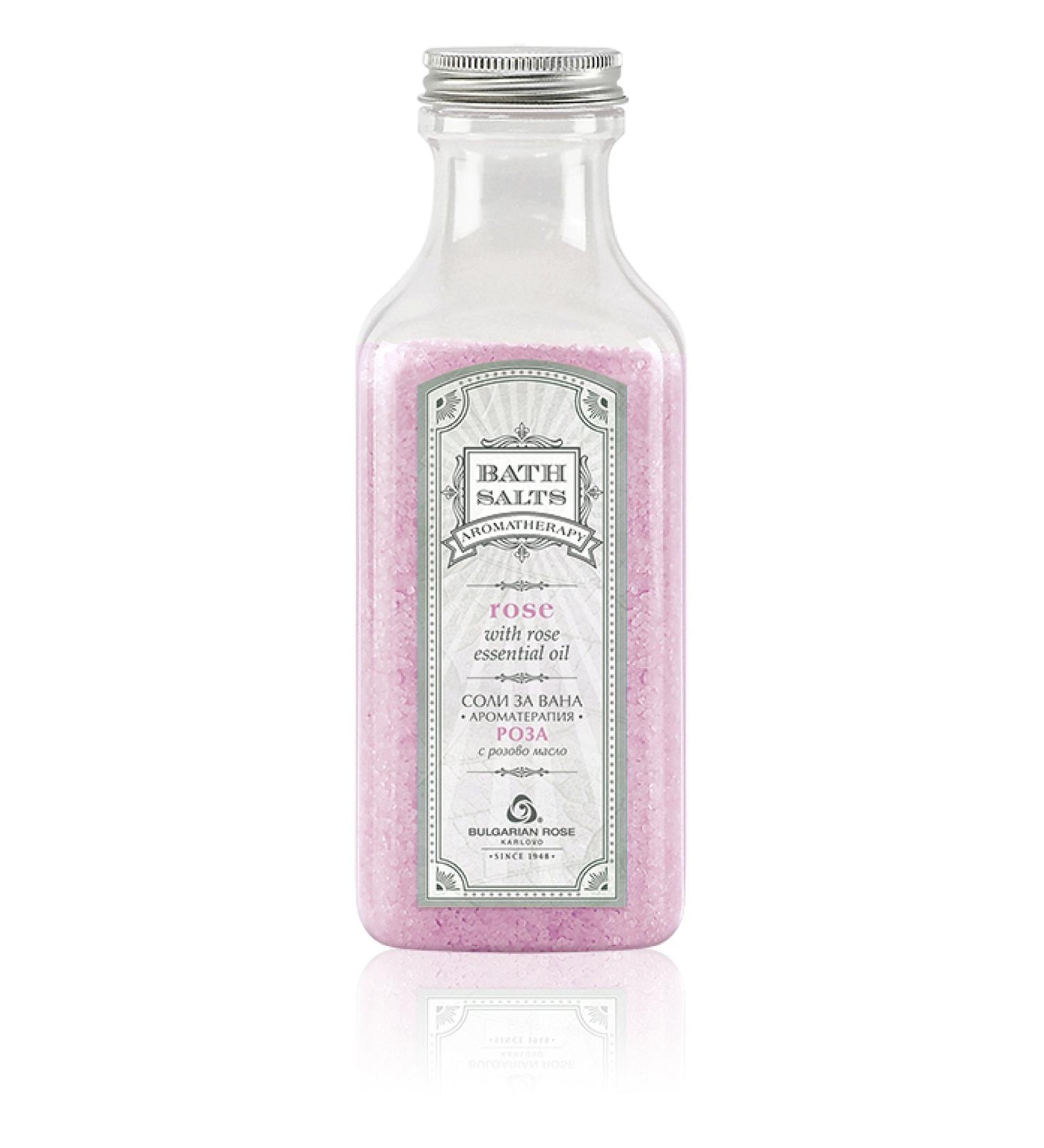 Rose Spa Bath Salts | Aromatherapy Bath Salt with Rose Oil - 440g | Relax & Rejuvenate - Buy Online on GoSupps.com