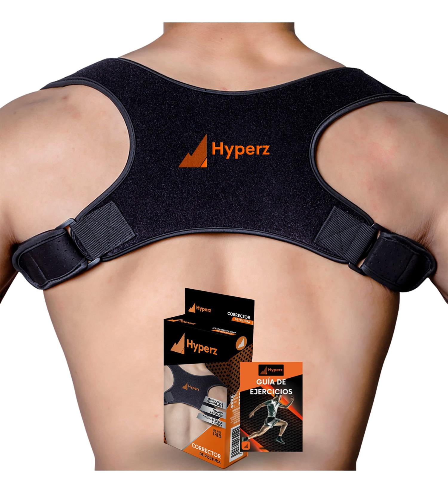 Hyperz Posture Corrector - Adjustable Back Brace for Men Women & Teens | Shoulder Pain Relief | Comfortable & Discreet Back Support - Buy Online on GoSupps.com