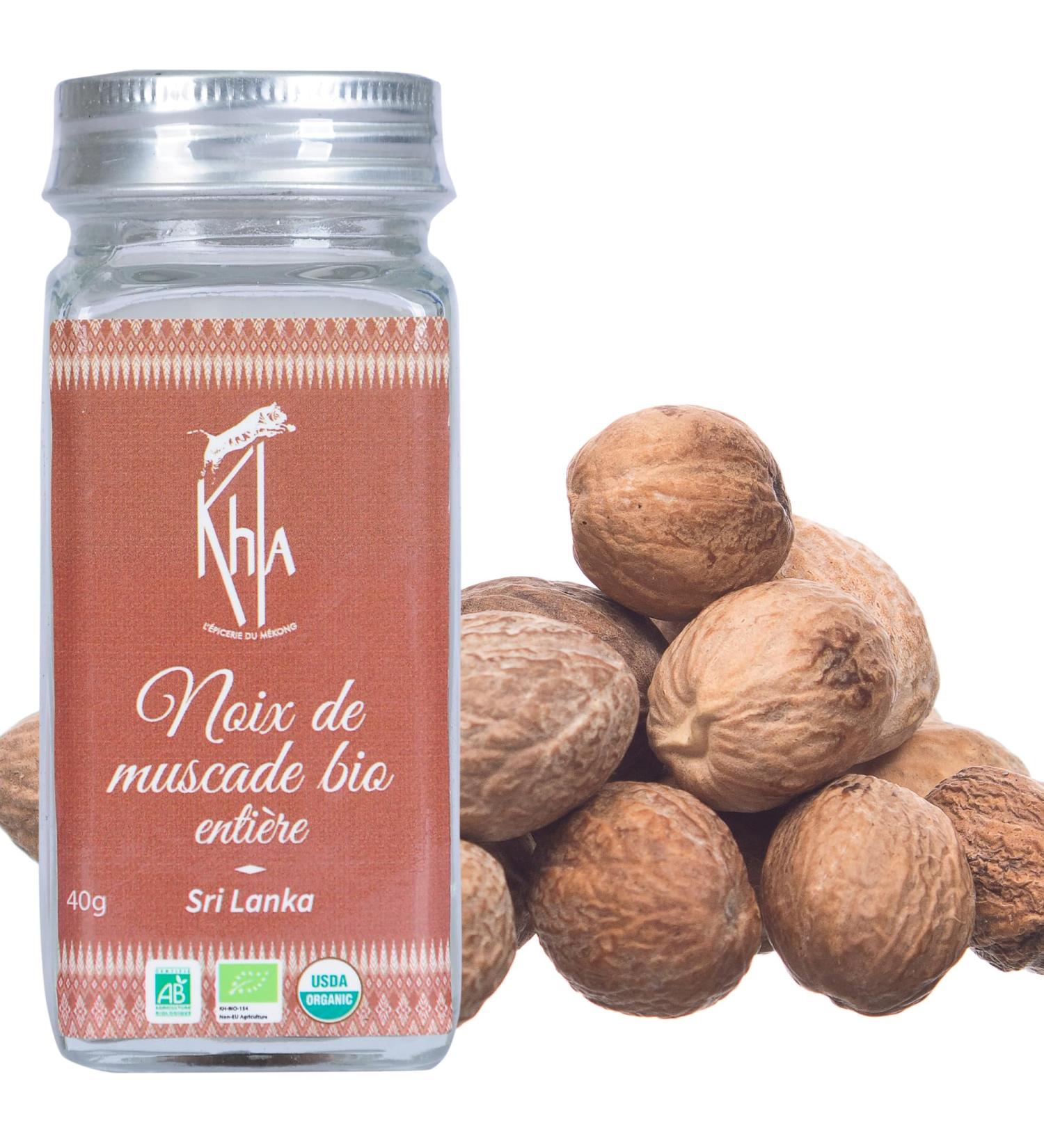 Nutmeg - Organic - whole - 40 g - Jar - Buy Online on GoSupps.com