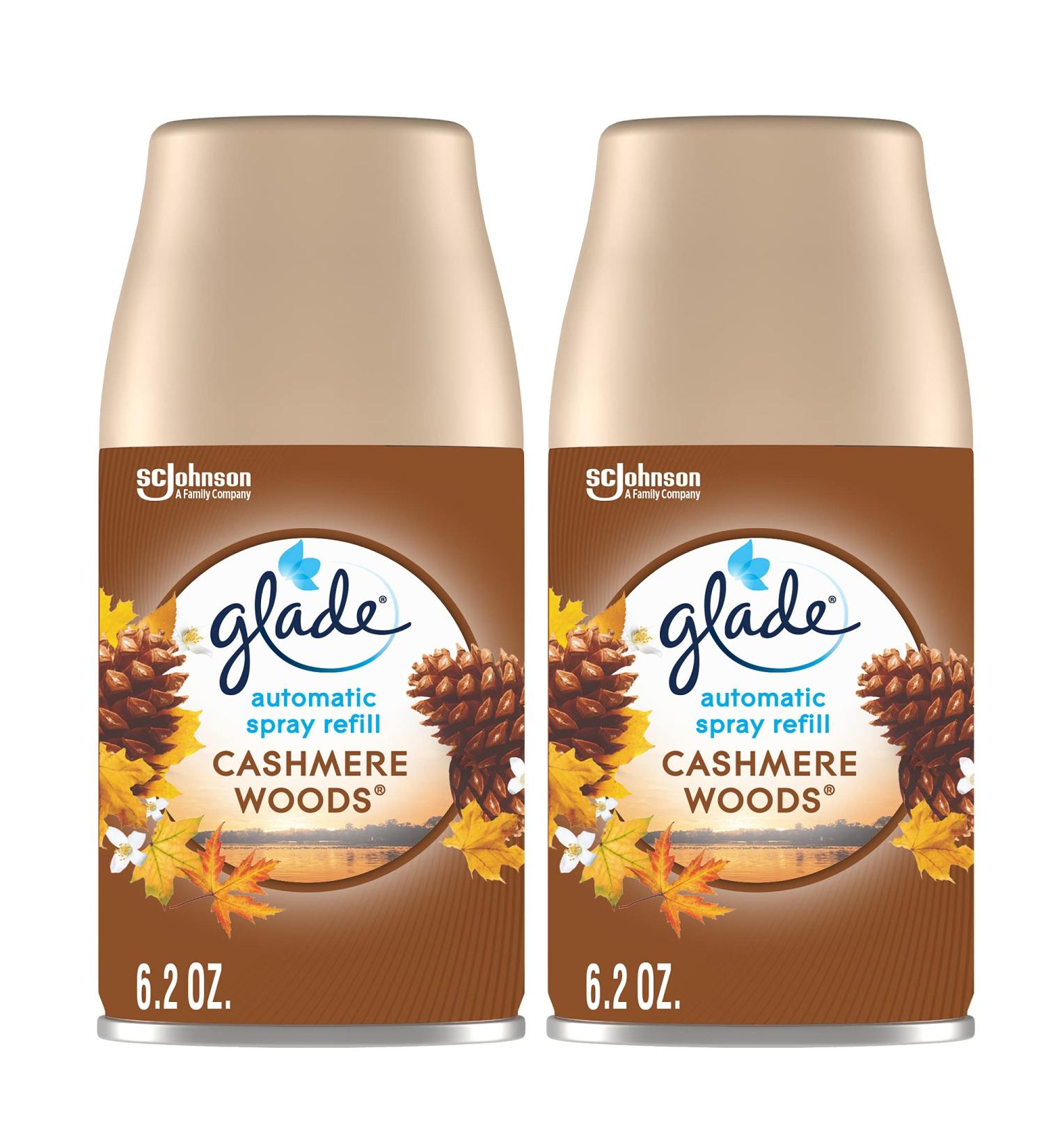 Glade Automatic Spray Refill, Air Freshener for Home and Bathroom, Cashmere Woods, 6.2 Oz, 2 Count - Buy Online on GoSupps.com