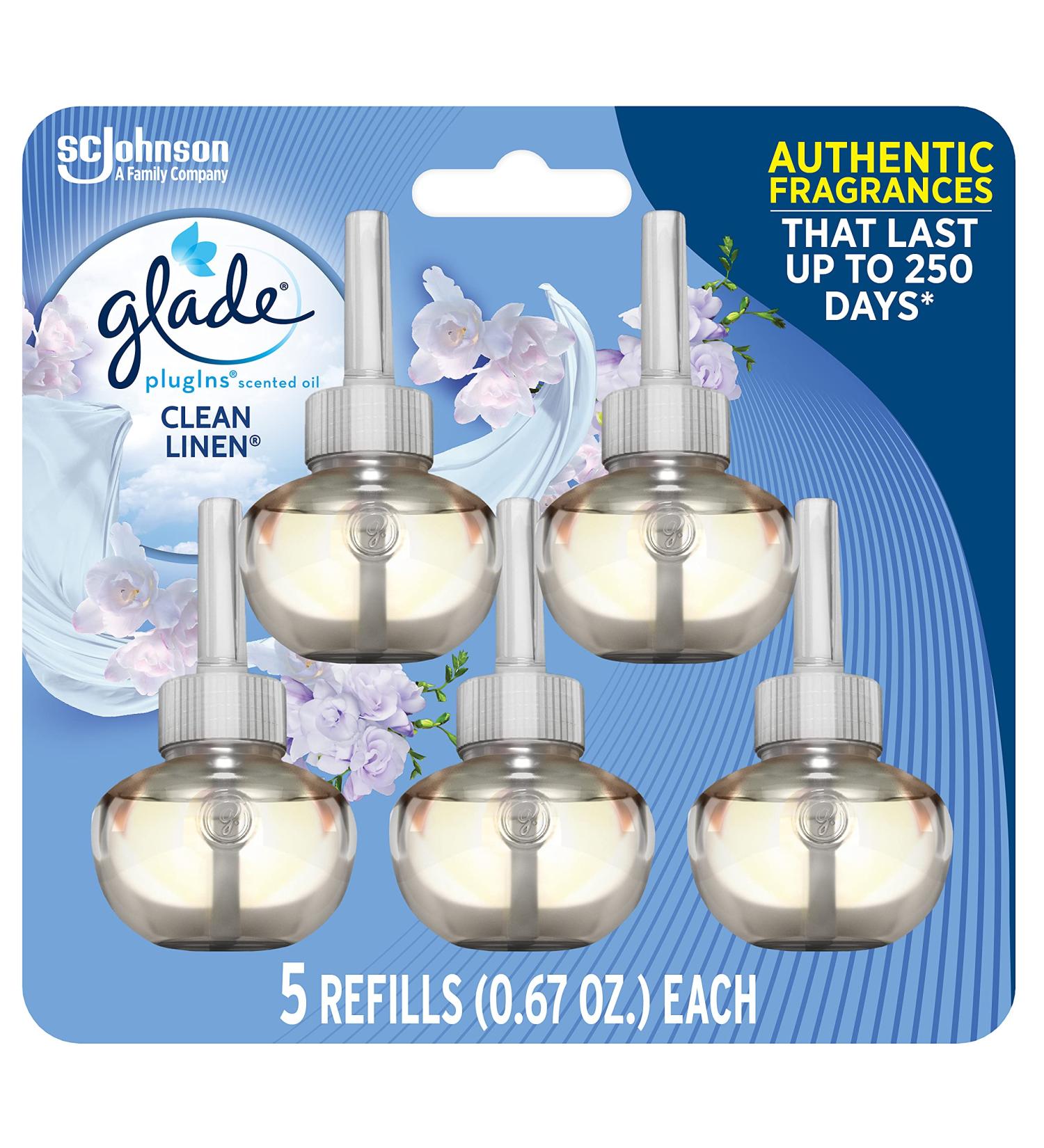 Glade PlugIns Clean Linen Air Freshener Refills - 5 Count (1-Pack) - Buy Online on GoSupps.com