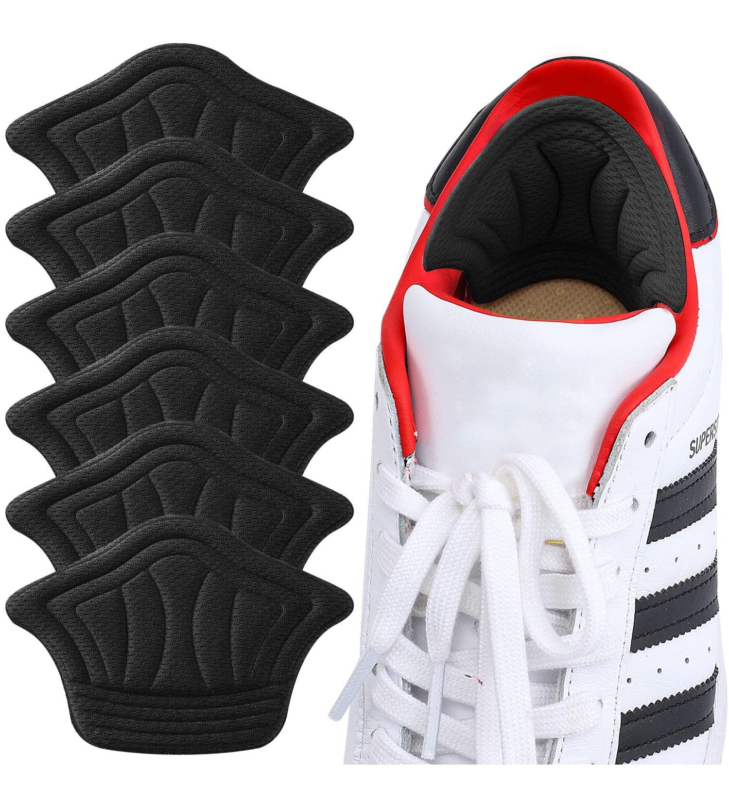 Adhesive Back Heel Cushion Pads for Loose Shoes - 6PCS Black - Buy Online on GoSupps.com