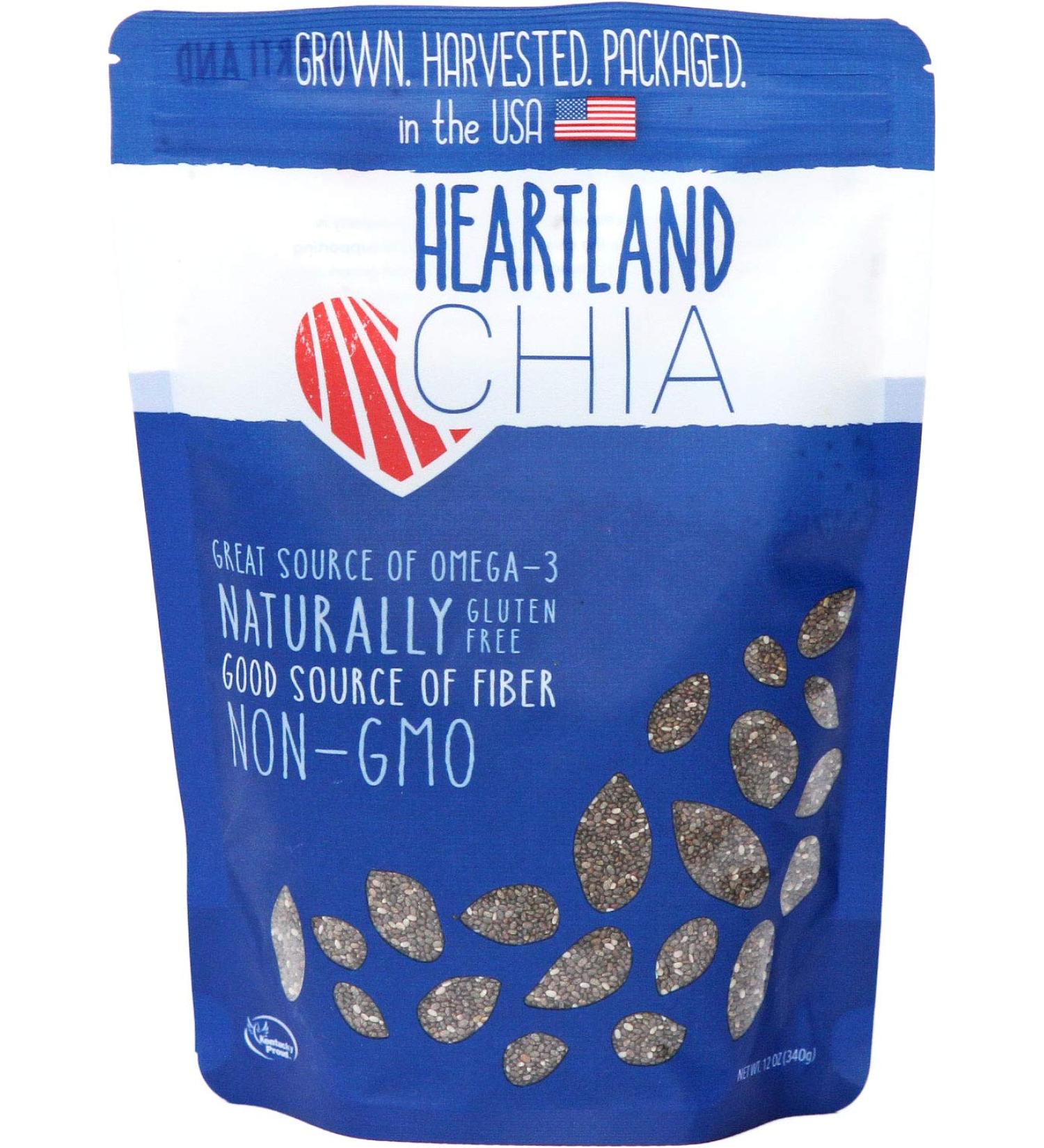 Heartland Chia  USA Grown Whole Raw Black Chia Seeds  12 oz | Sustainable  Non-GMO  Farm-direct - Buy Online on GoSupps.com