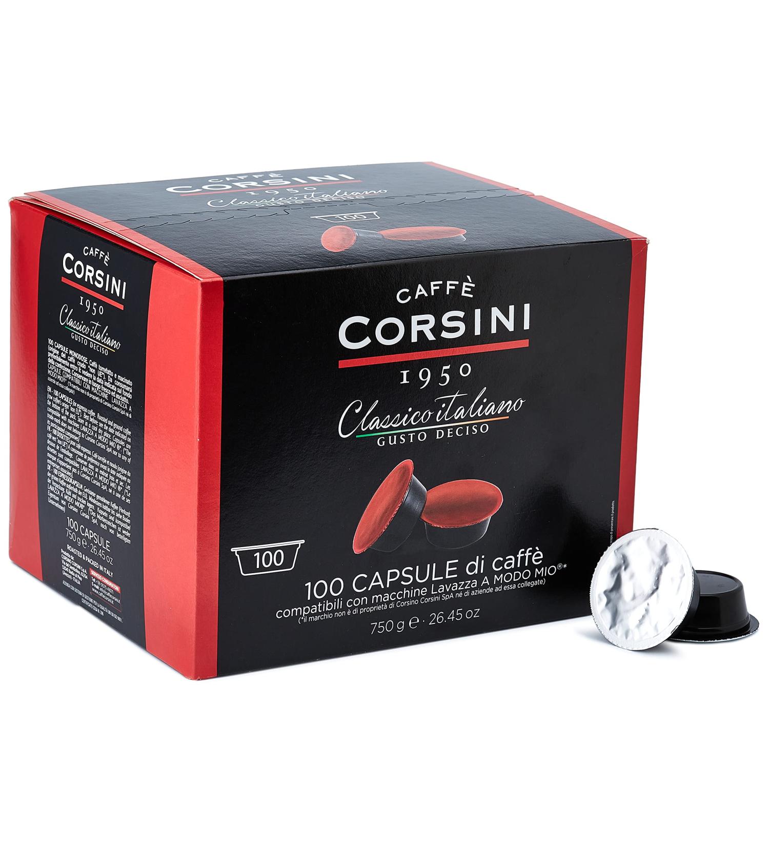  CAFF CORSINI 1950 Caff Corsini 100 Compatible Capsules Lavazza a Modo Mio Classic Italian 750 g - Buy Online on GoSupps.com