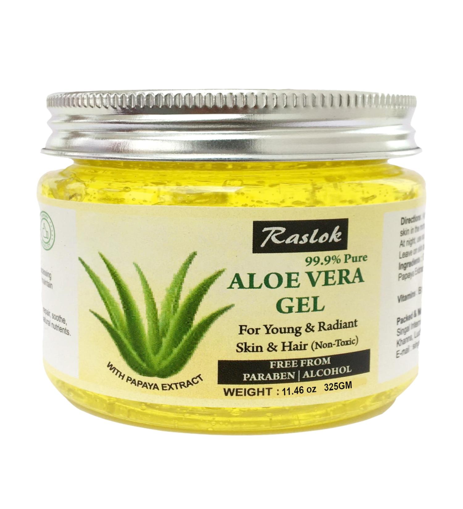 Pure Organic Aloe Vera Gel for Face Skin & Hair Care - 11.46 OZ - Natural Moisturizer - Buy Online on GoSupps.com