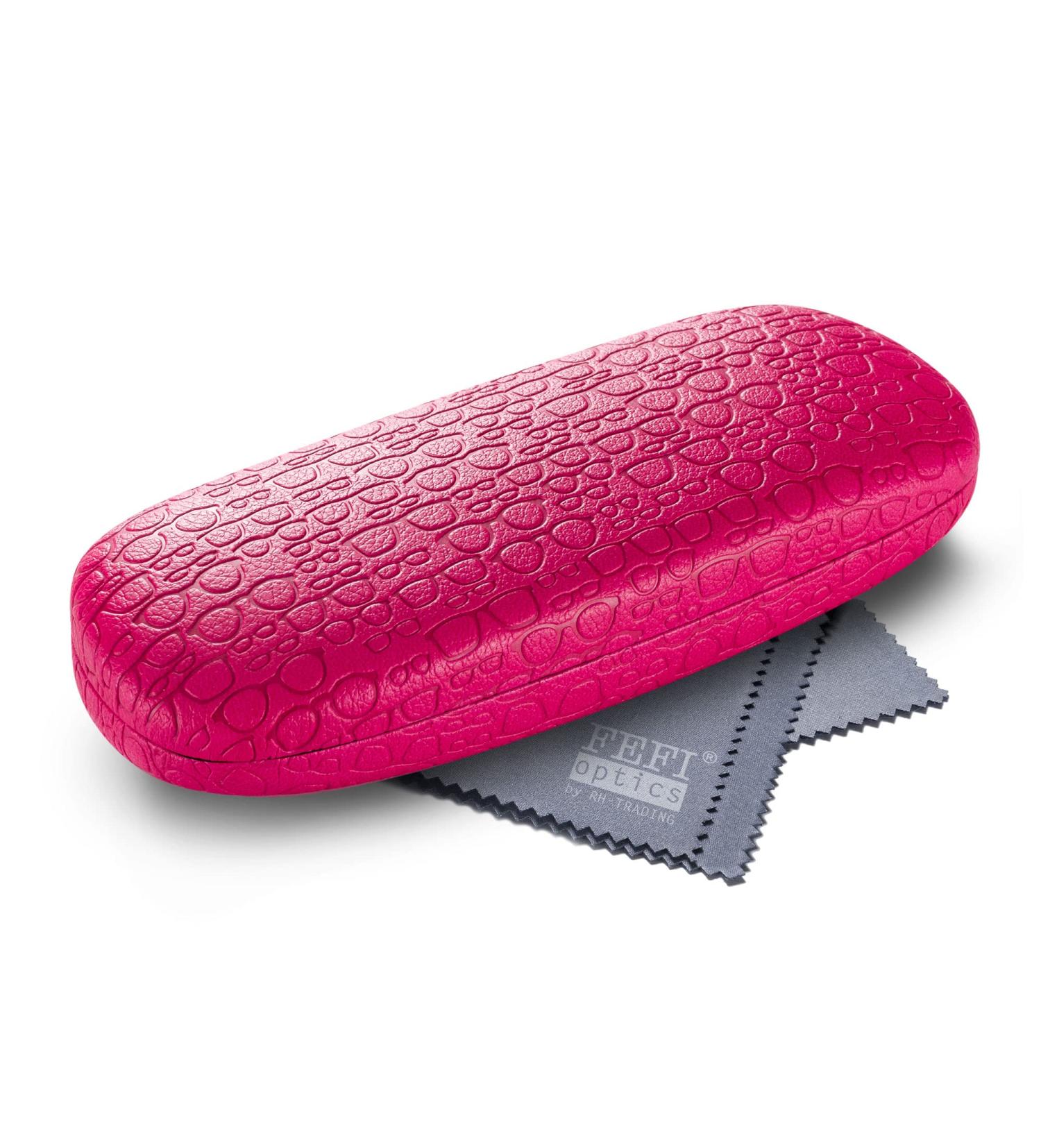 FEFI Embossed Pink Hardcase Glasses Case - Stylish Protection for Your Eyewear | International Shipping Available - Buy Online on GoSupps.com